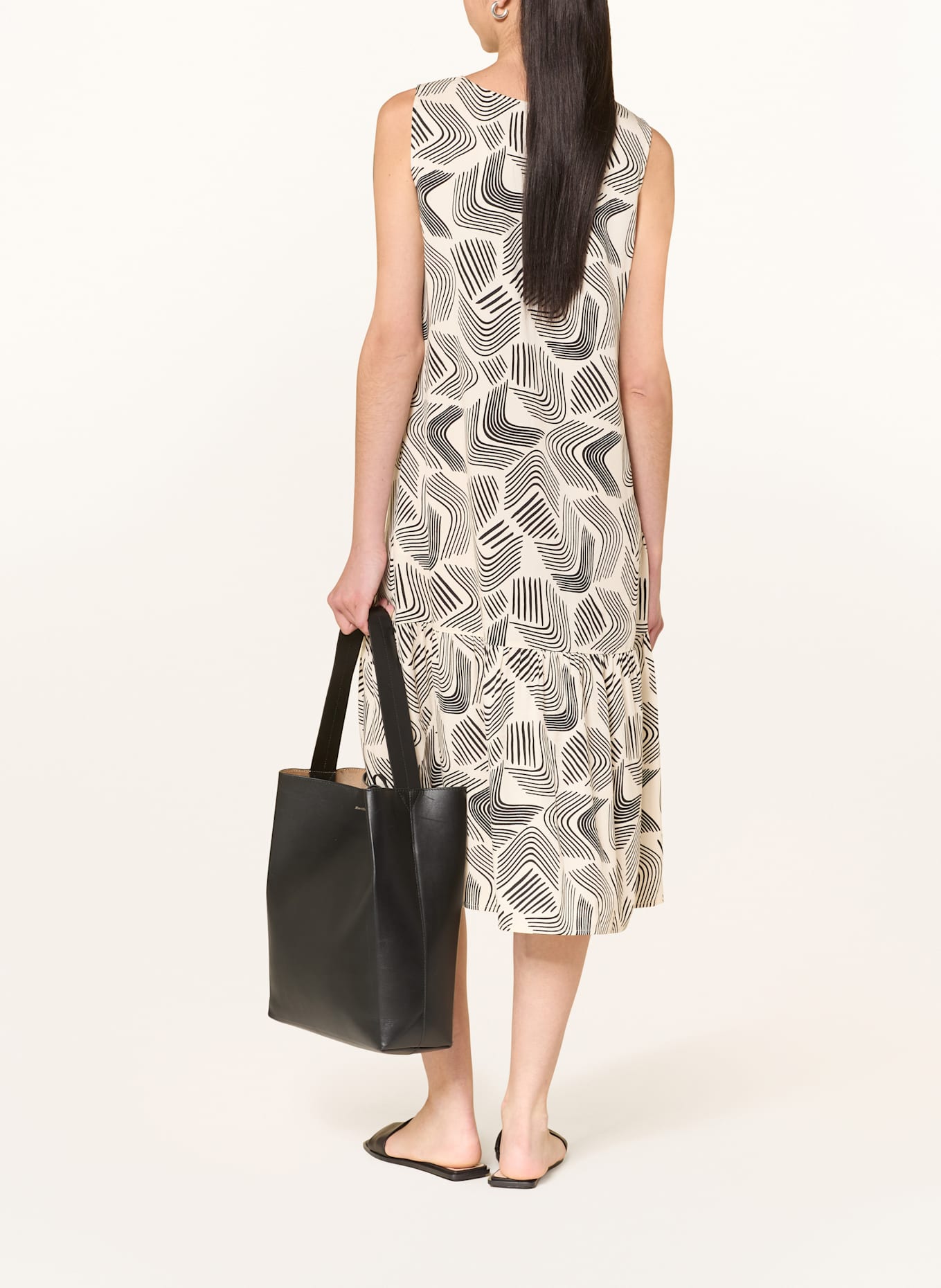 OPUS Kleid WICY MOVE: CREME/ SCHWARZ