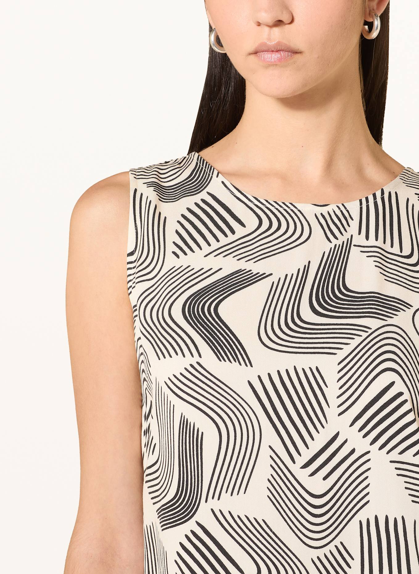 OPUS Kleid WICY MOVE: CREME/ SCHWARZ