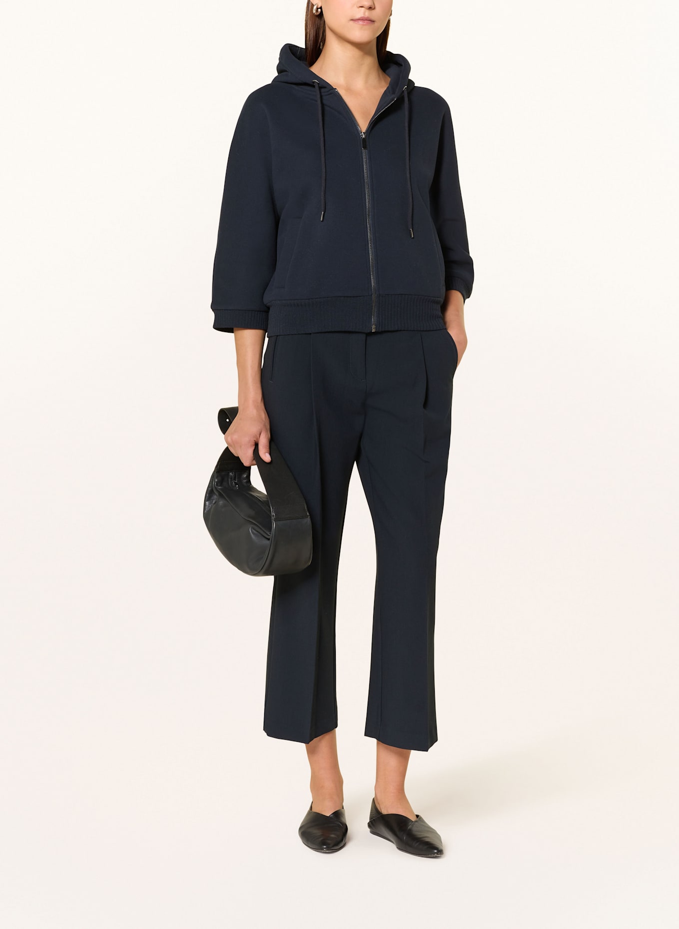 OPUS Sweatjacke GENITA mit 3/4-Arm: DUNKELBLAU