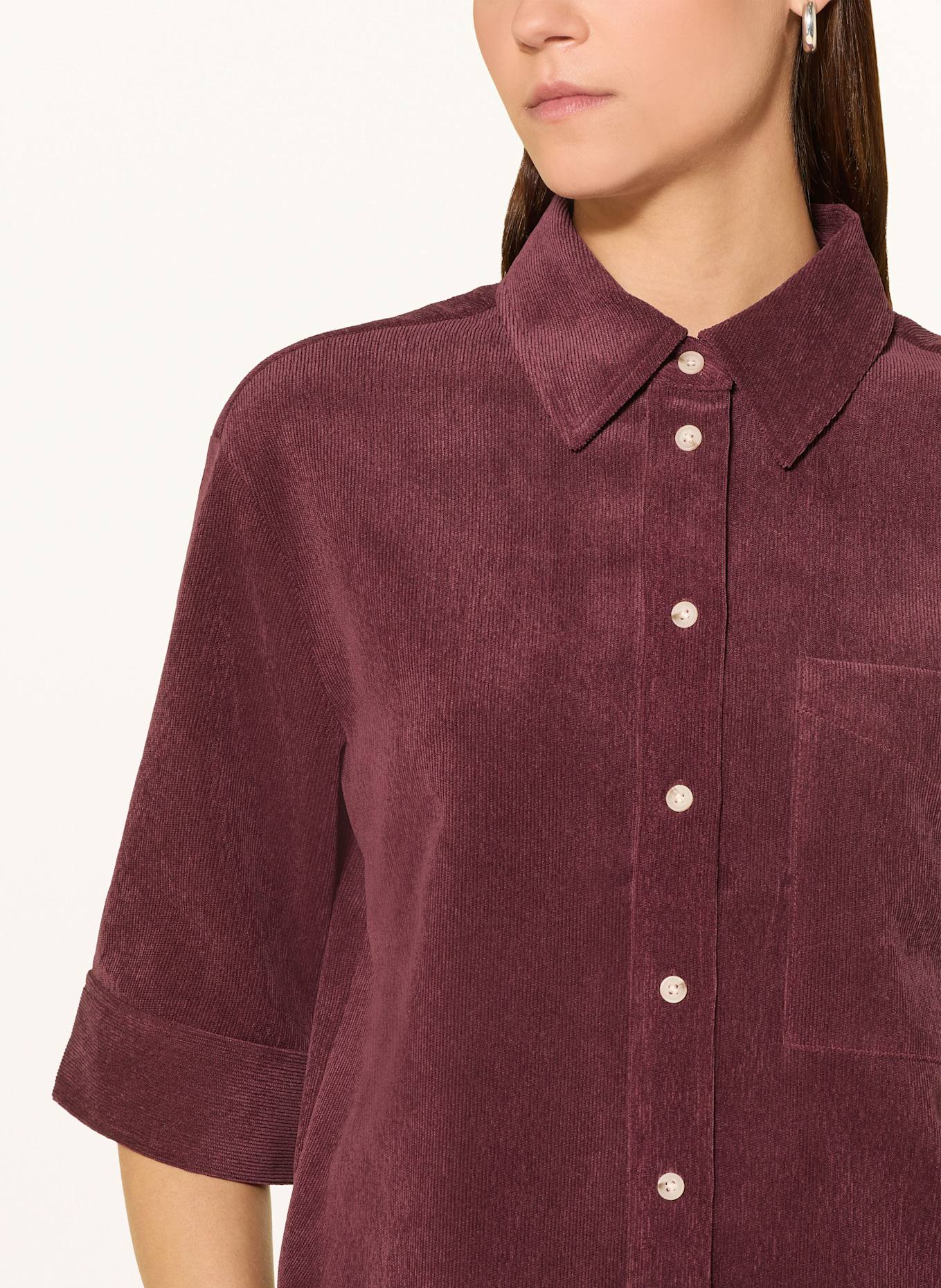 OPUS Koszula FAISA ze sztruksu: CIEMNOCZERWONY