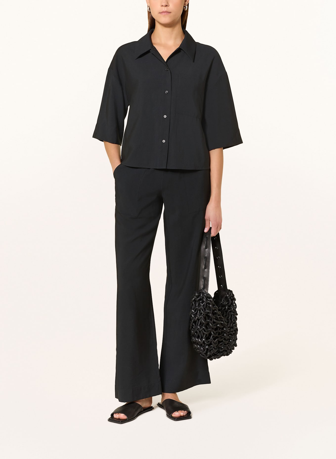 OPUS Hemdbluse FABBEY: SCHWARZ