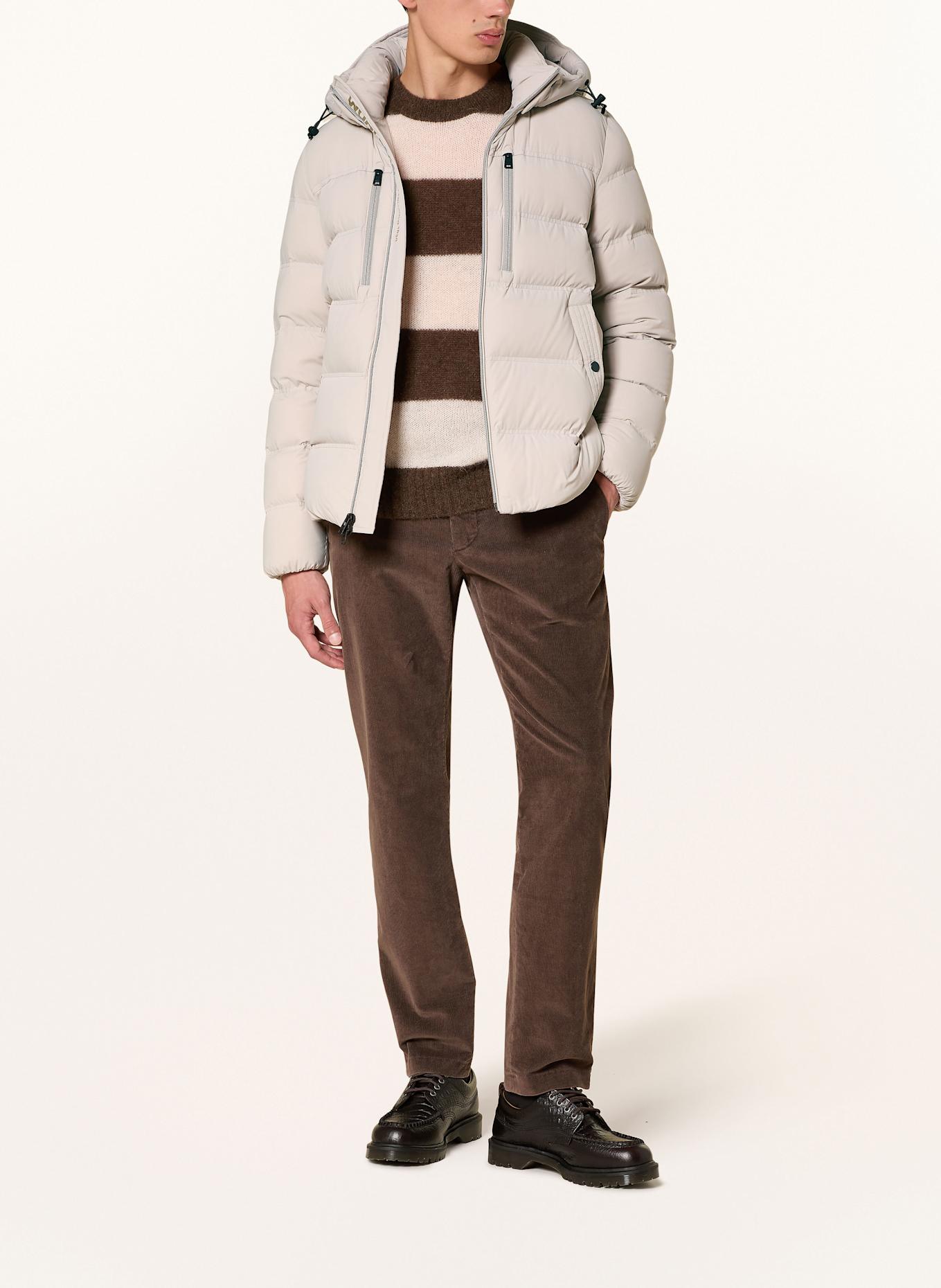 WOOLRICH Daunenjacke mit abnehmbarer Kapuze: CREME