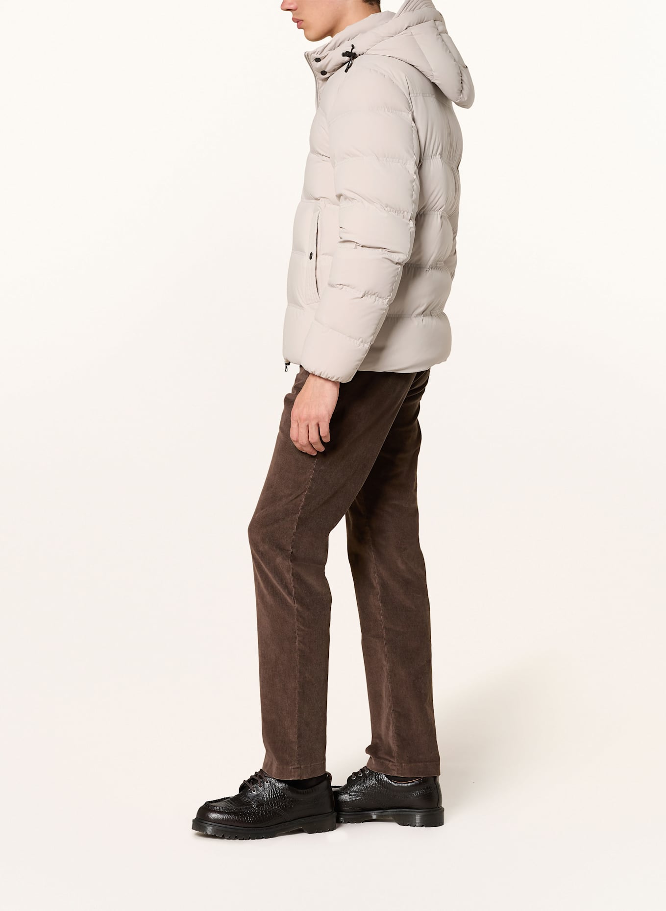 WOOLRICH Daunenjacke mit abnehmbarer Kapuze: CREME