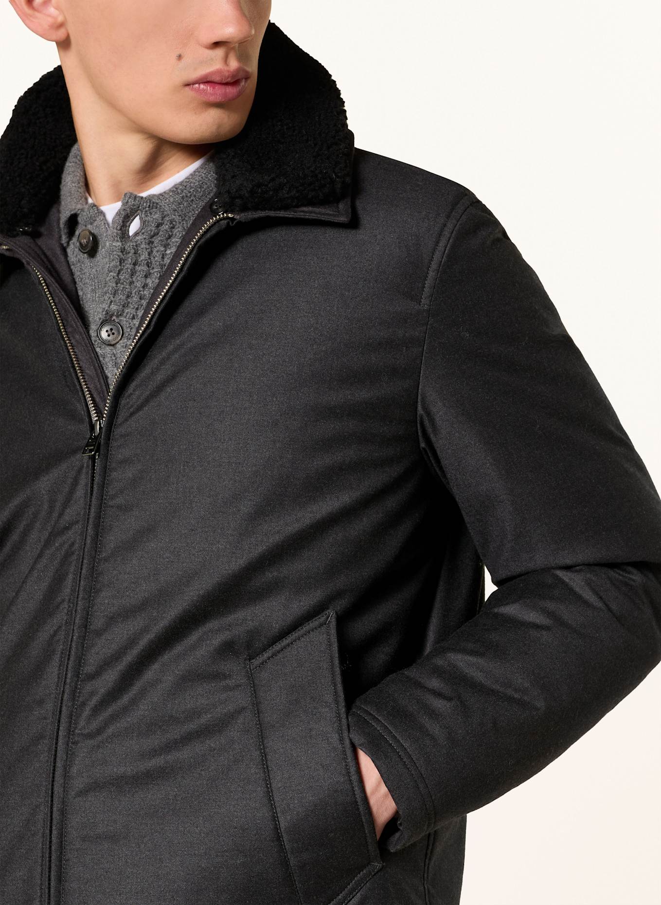 WOOLRICH Daunenjacke: DUNKELGRAU