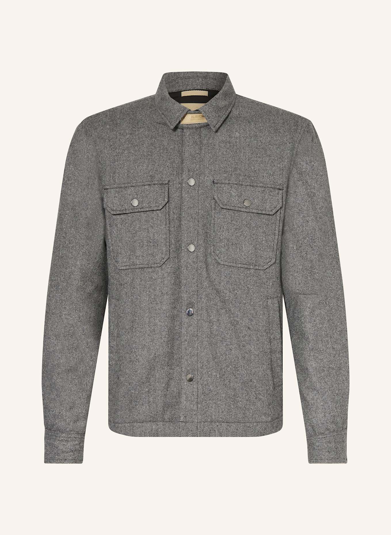 WOOLRICH Overjacket ALASKAN: GRAU/ HELLGRAU