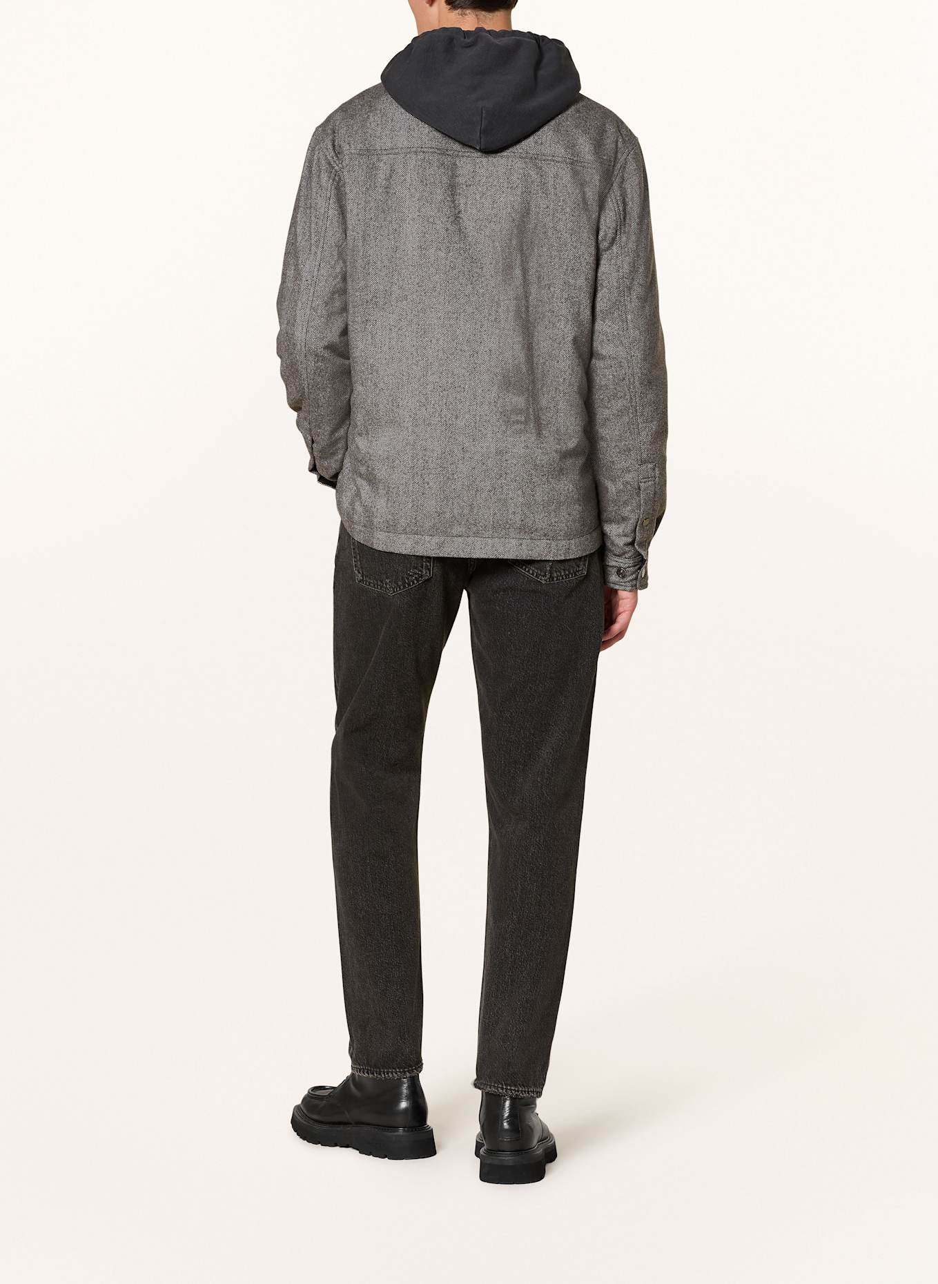 WOOLRICH Overjacket ALASKAN: GRAU/ HELLGRAU