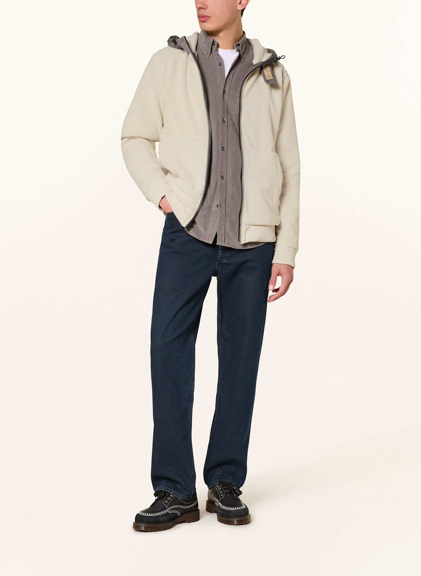 WOOLRICH Fleecejacke: HELLGRAU