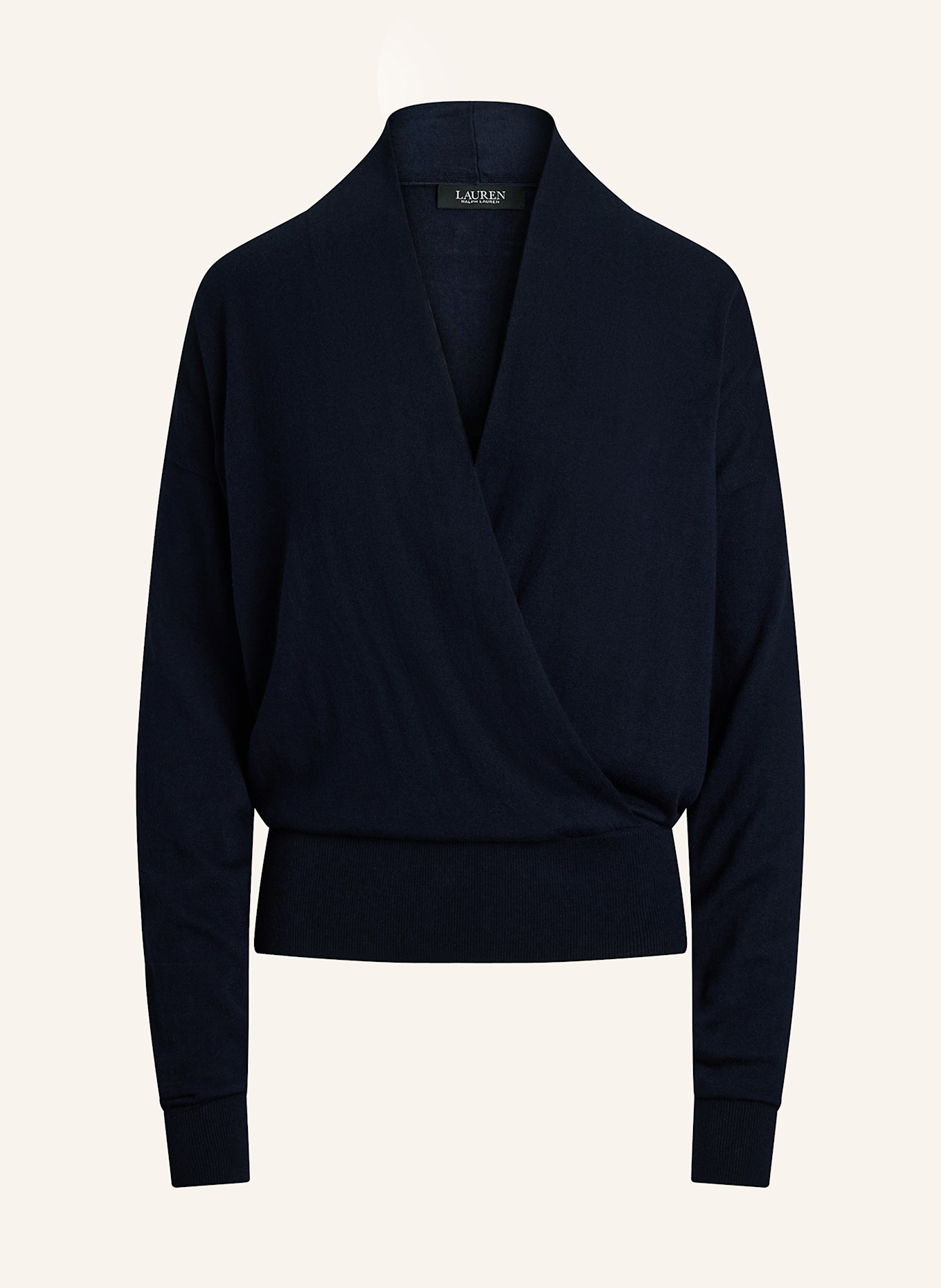 LAUREN RALPH LAUREN Sweater in wrap look: DARK BLUE