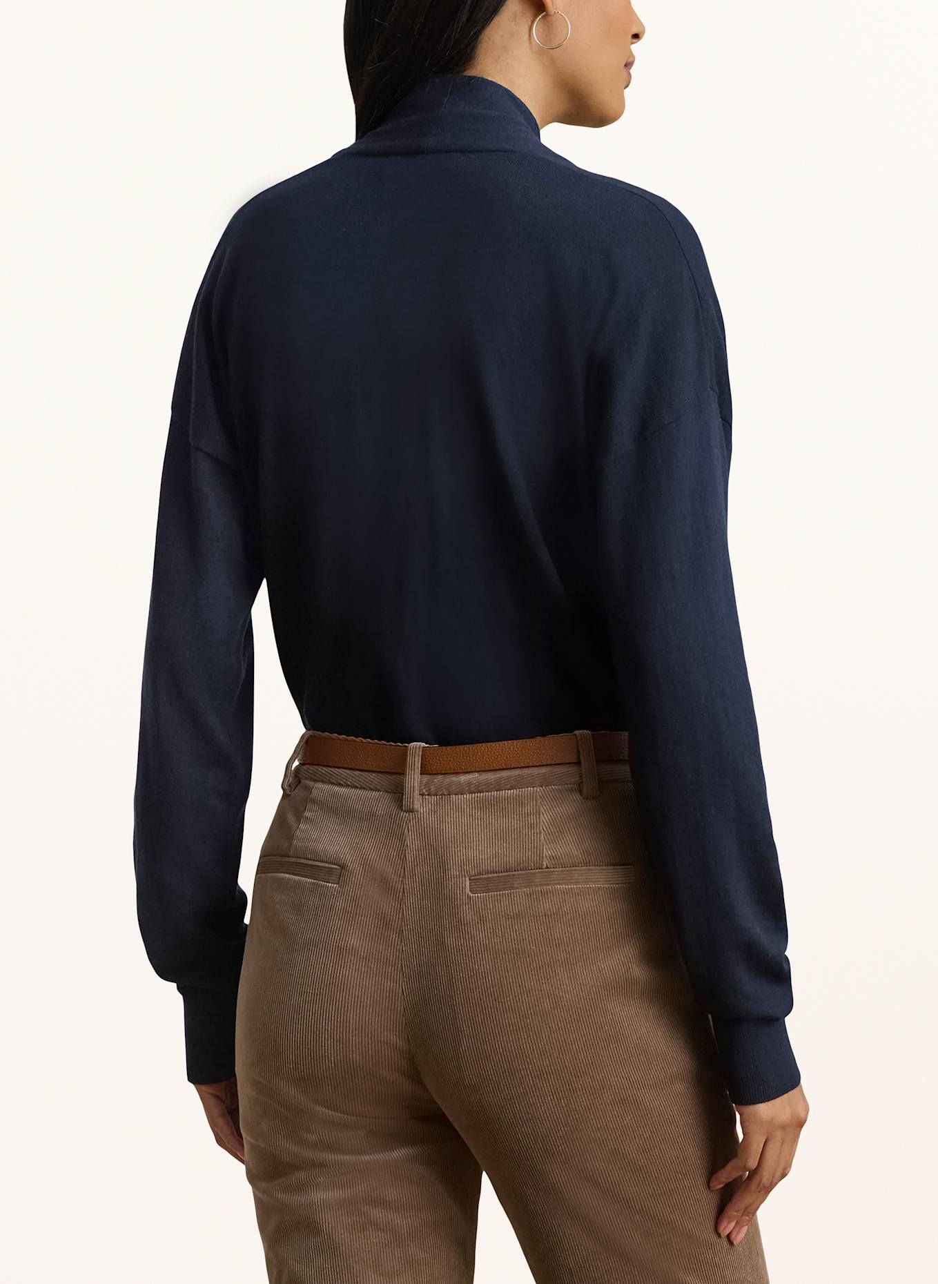 LAUREN RALPH LAUREN Sweater in wrap look: DARK BLUE