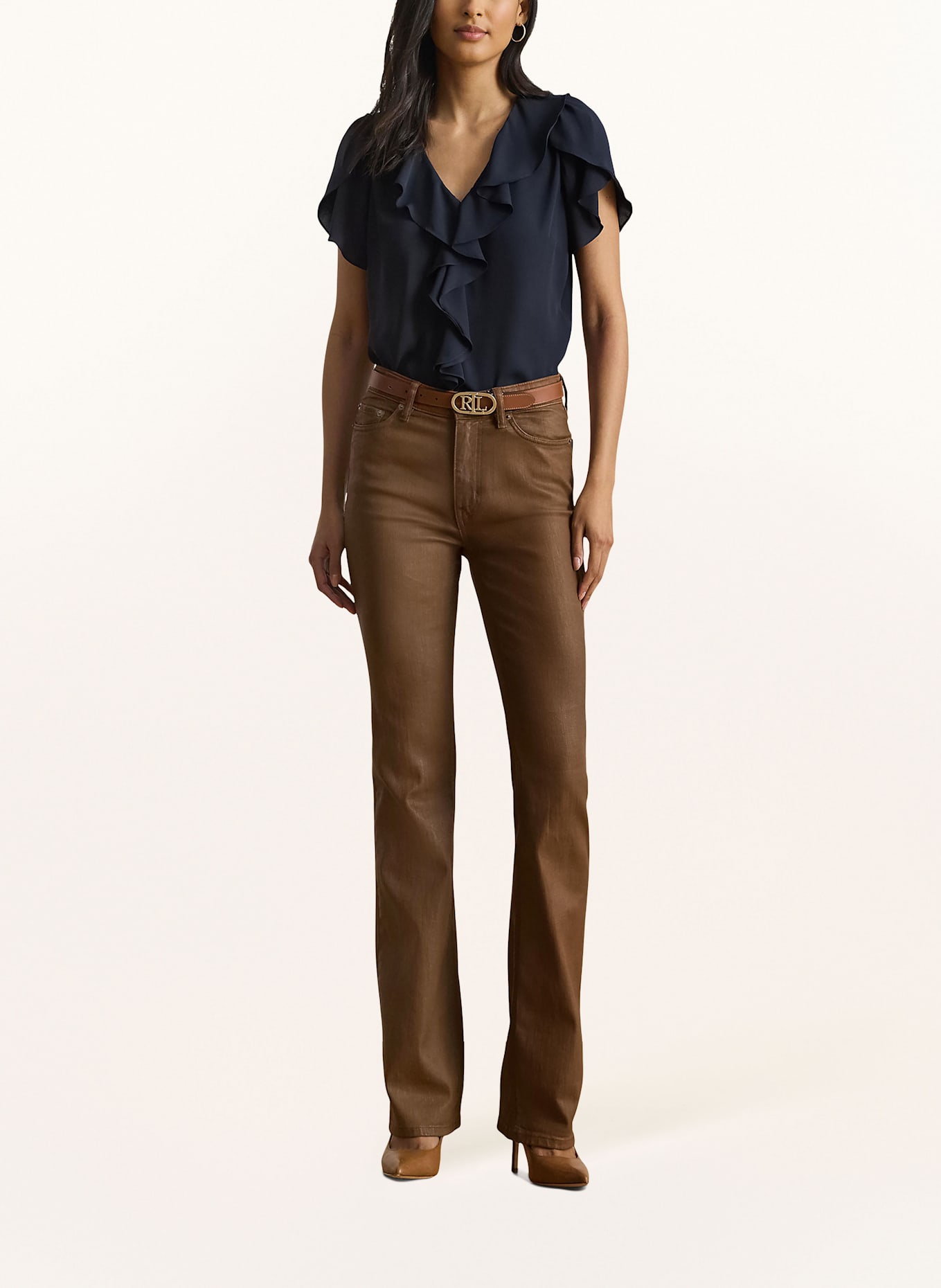 LAUREN RALPH LAUREN Blusenshirt: DUNKELBLAU