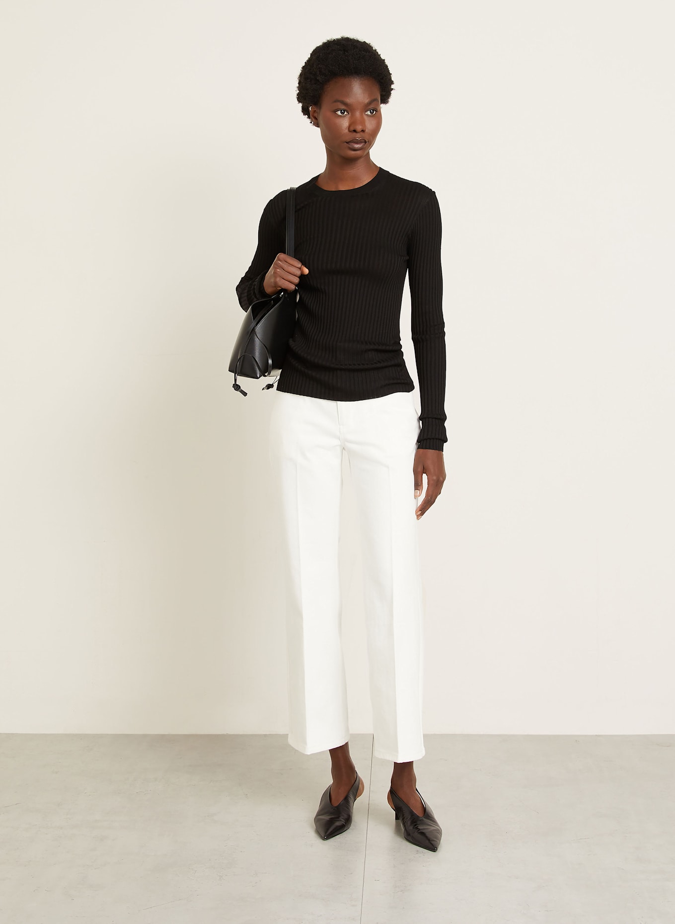 JIL SANDER Flared Jeans: 102 PORCELAIN
