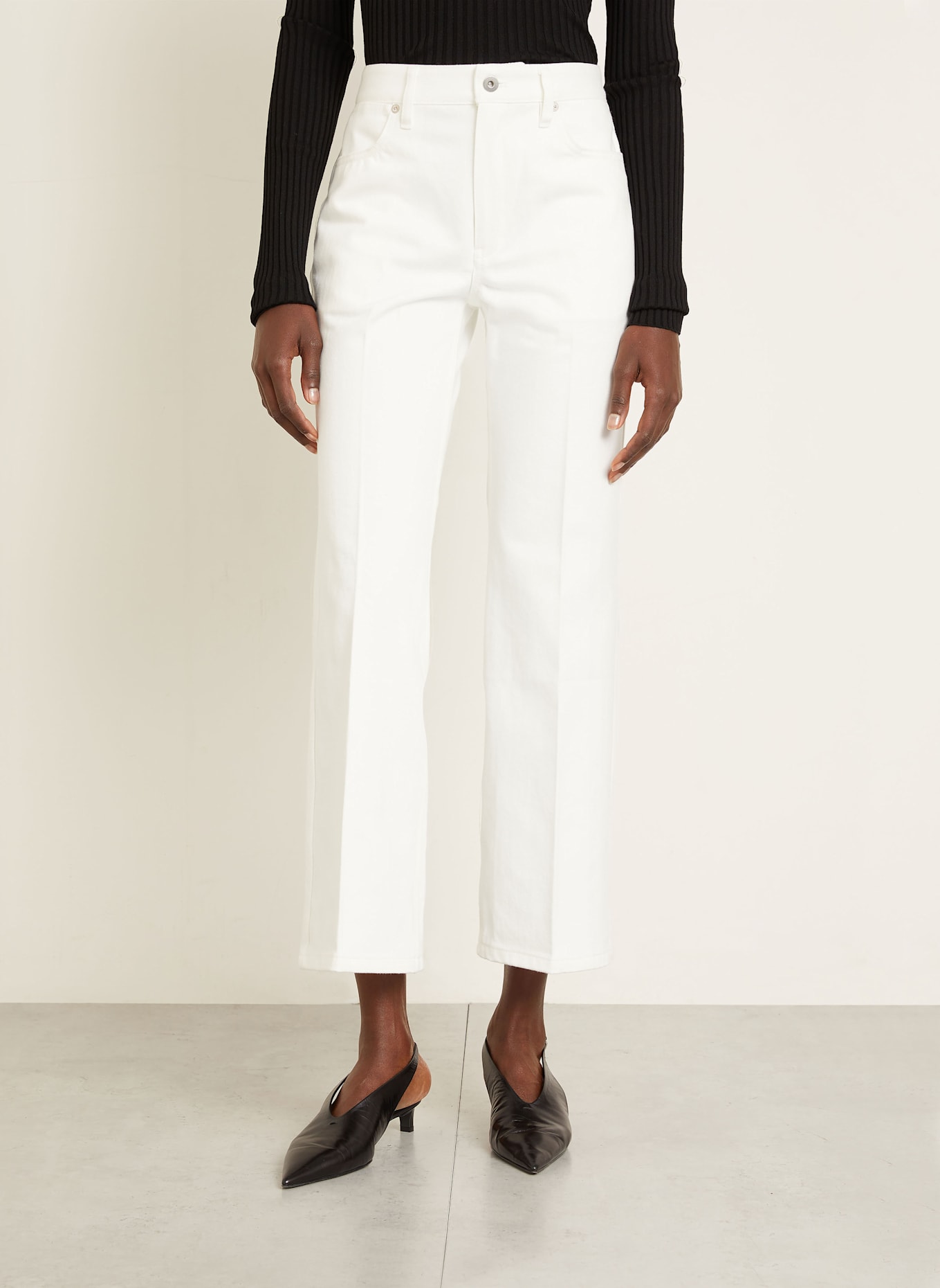 JIL SANDER Flared Jeans: 102 PORCELAIN
