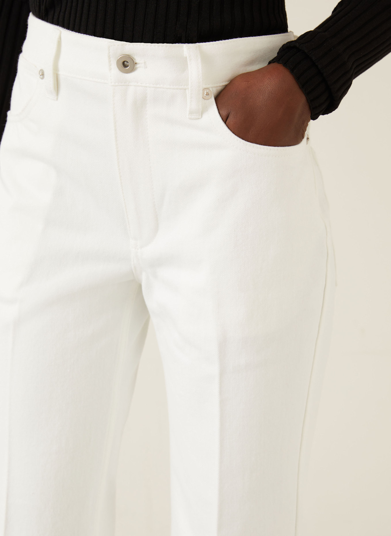 JIL SANDER Flared Jeans: 102 PORCELAIN