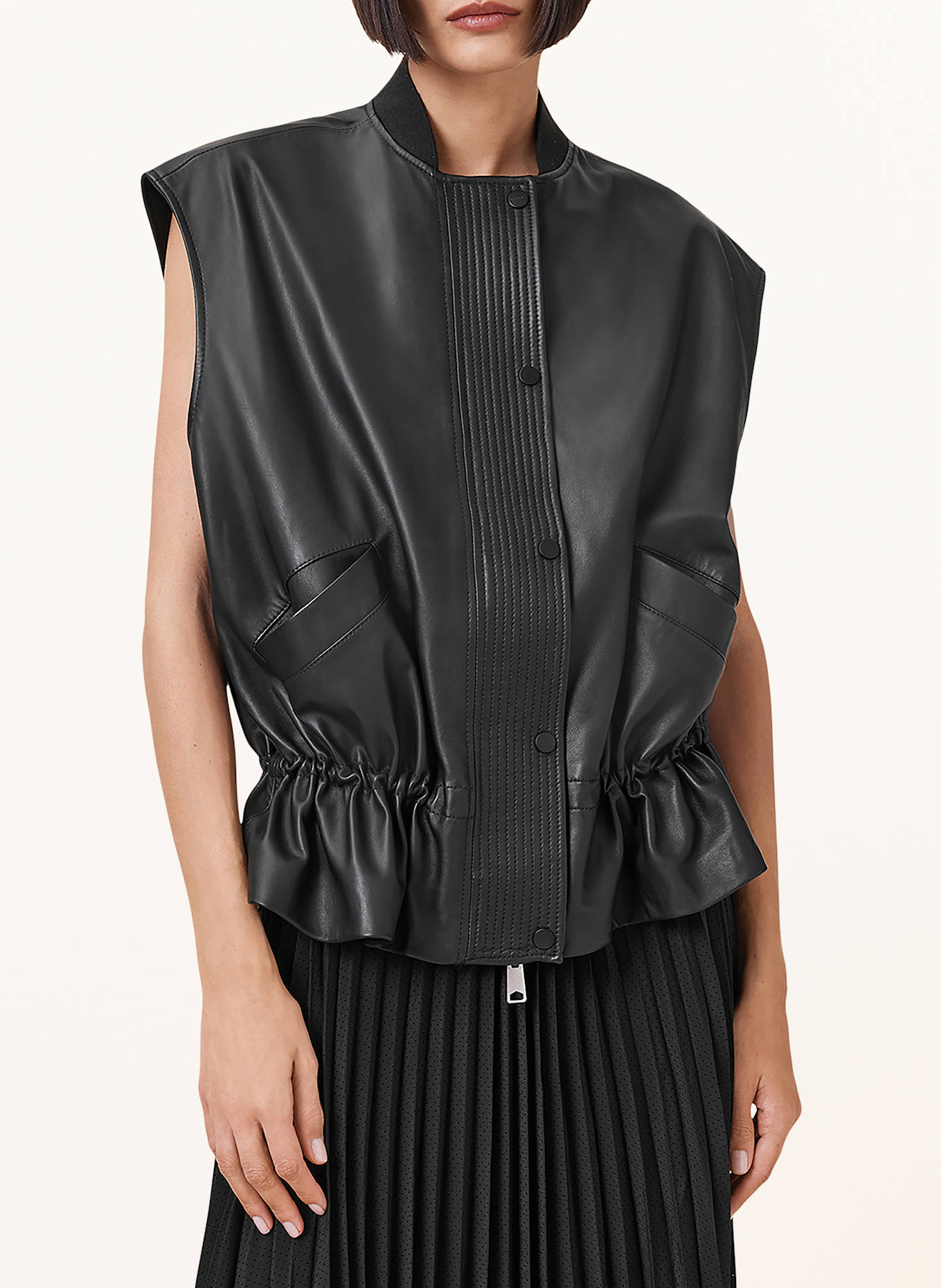 ALLSAINTS Lederweste SOFI LEA: SCHWARZ