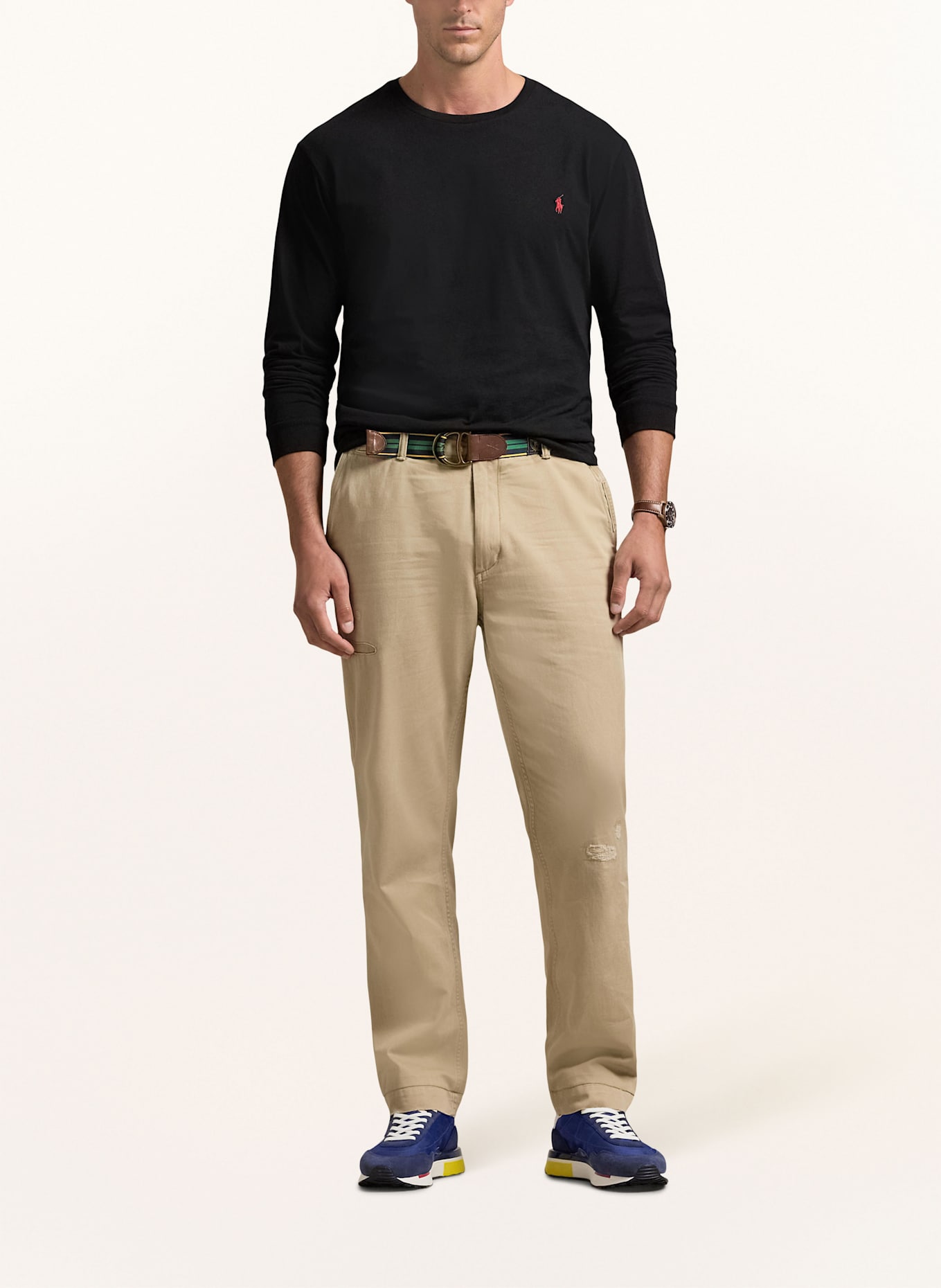 POLO RALPH LAUREN Big & Tall Longsleeve: SCHWARZ