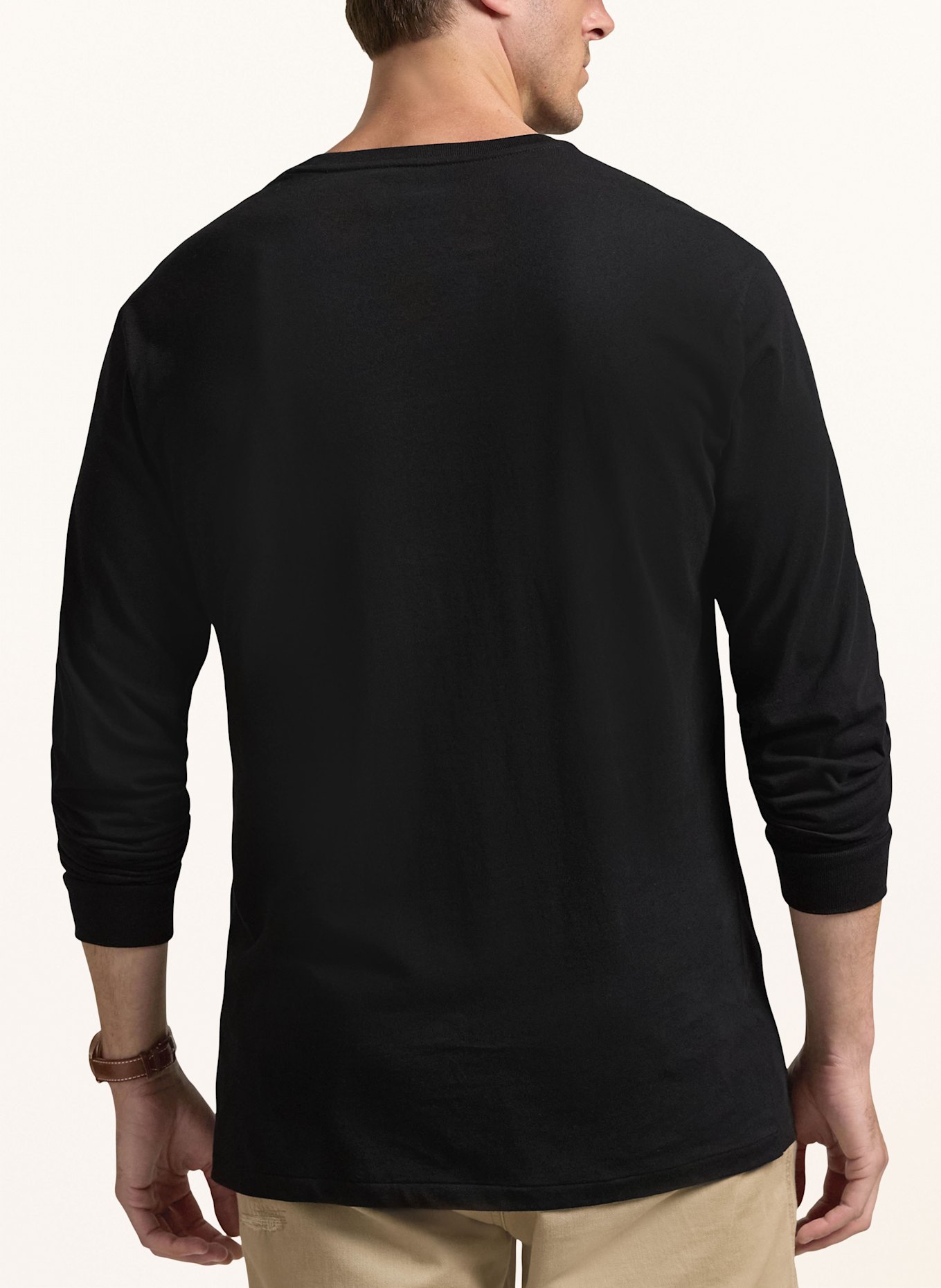 POLO RALPH LAUREN Big & Tall Longsleeve: SCHWARZ