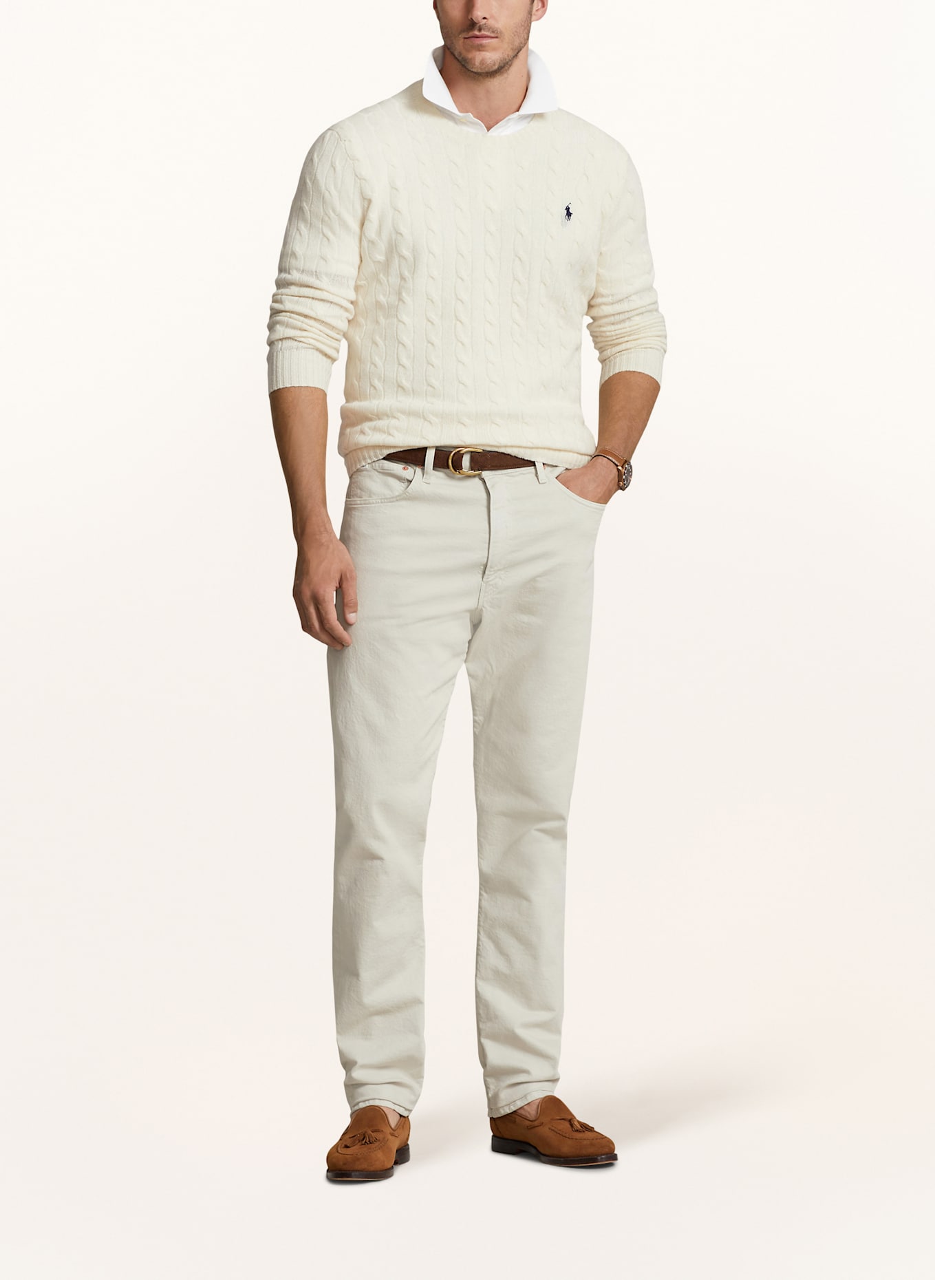 POLO RALPH LAUREN Big & Tall Pullover: CREME