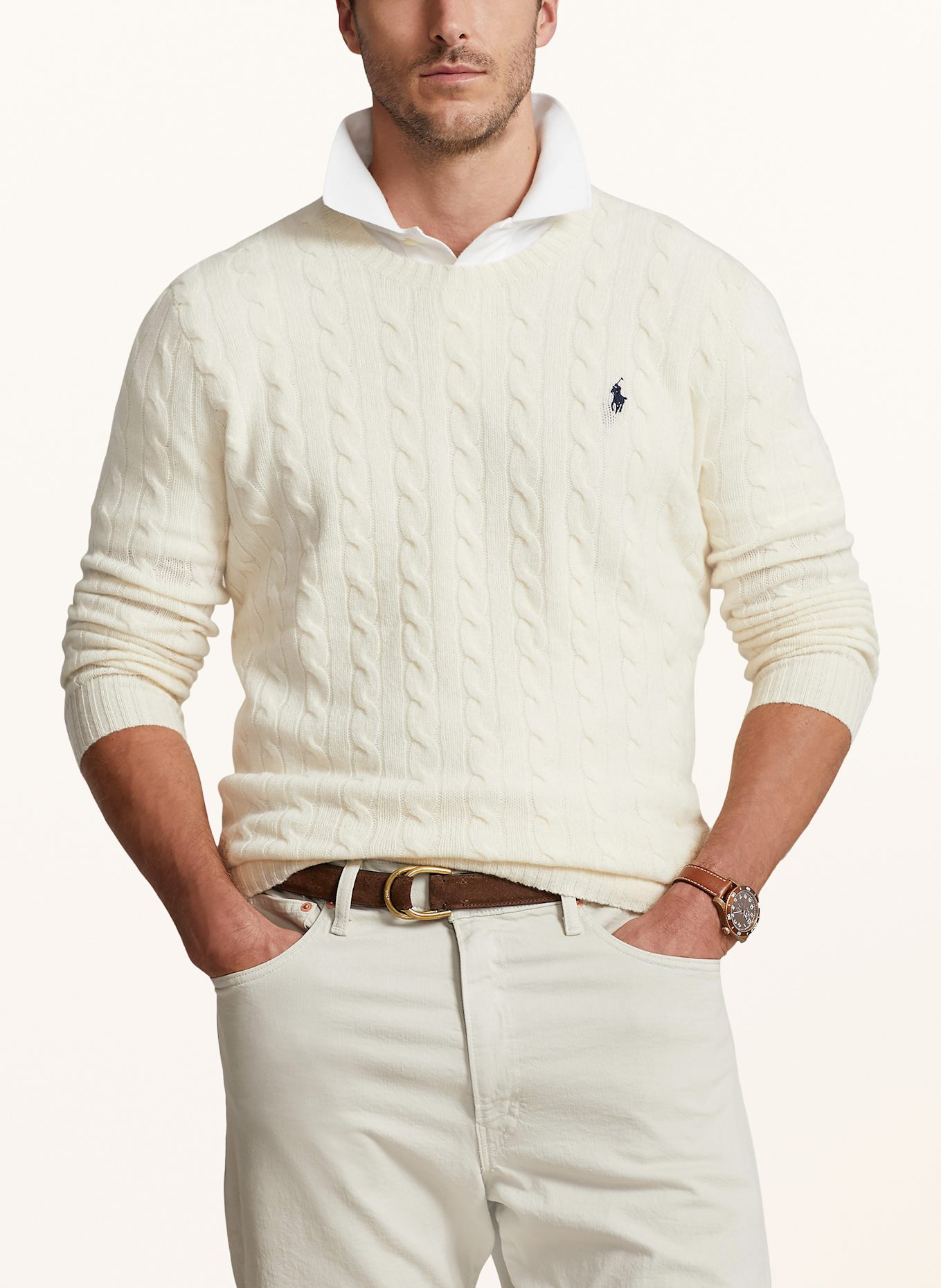 POLO RALPH LAUREN Big & Tall Pullover: CREME