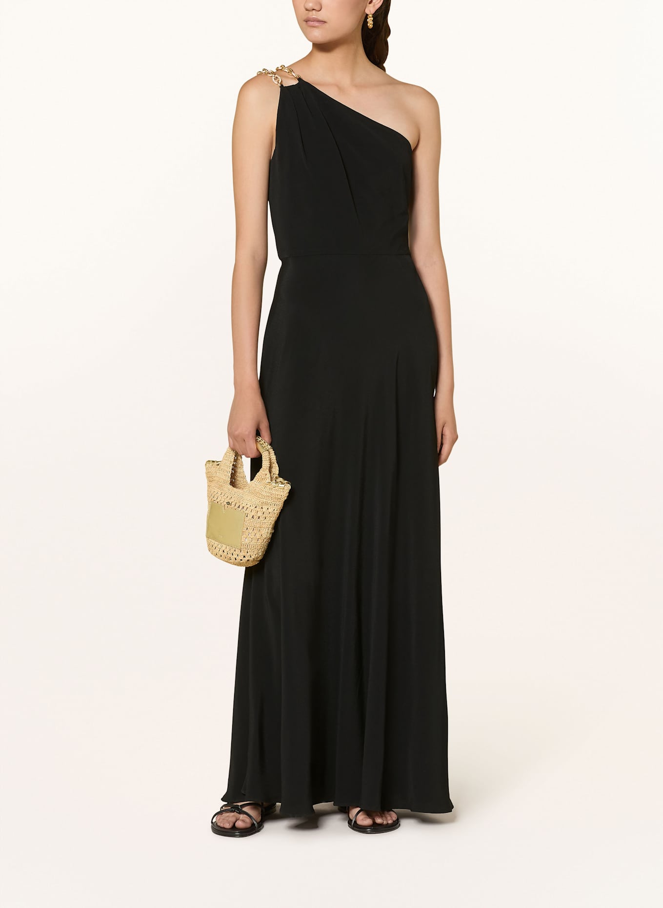 ba&sh One-Shoulder-Kleid FINN: SCHWARZ
