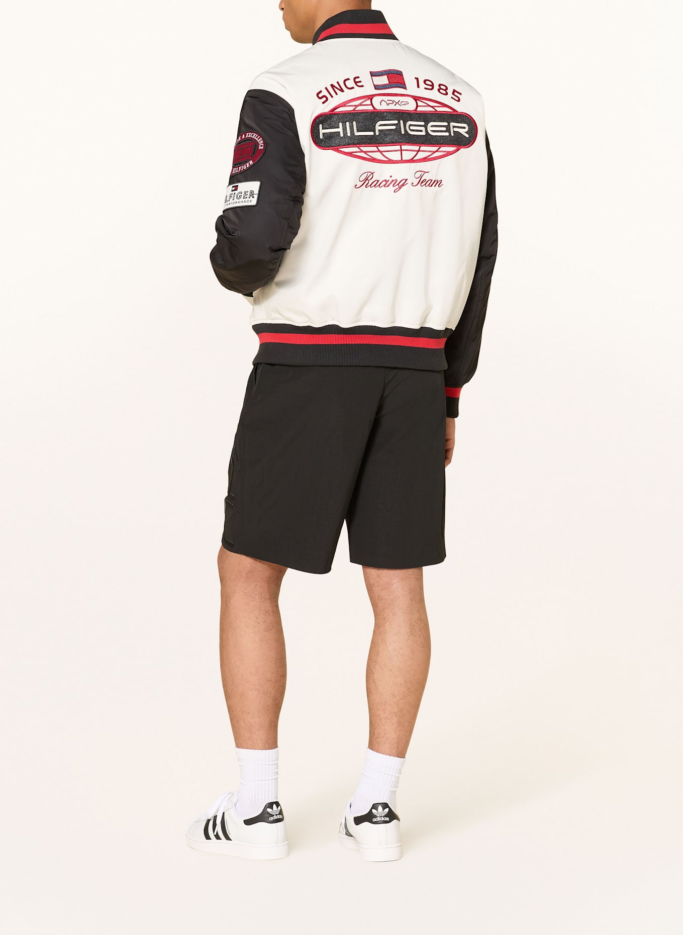 TOMMY HILFIGER Kurtka w stylu college: BIAŁY / CZARNY / CIEMNOCZERWONY