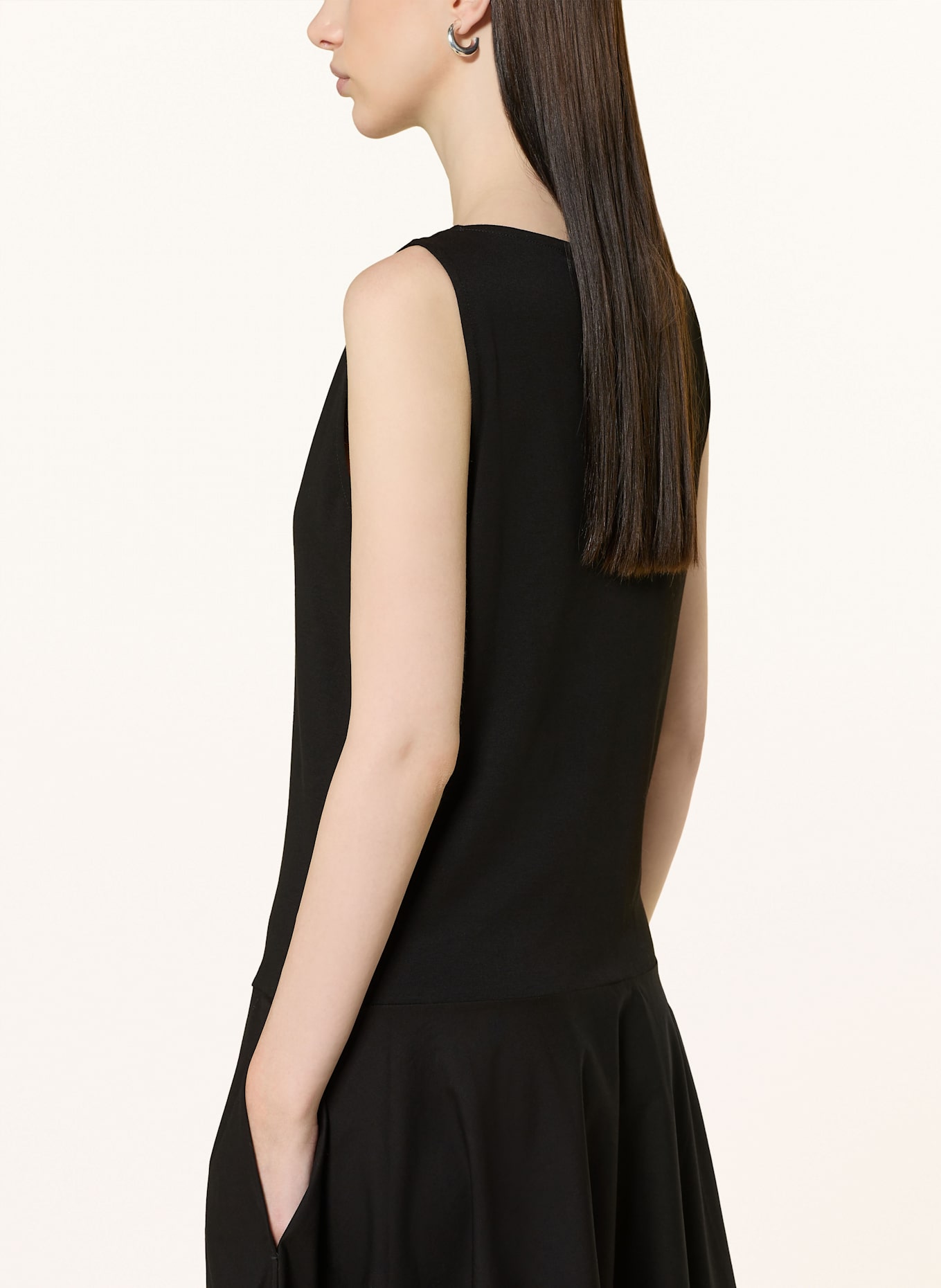 COS Sukienka z mieszanki materiałów: CZARNY