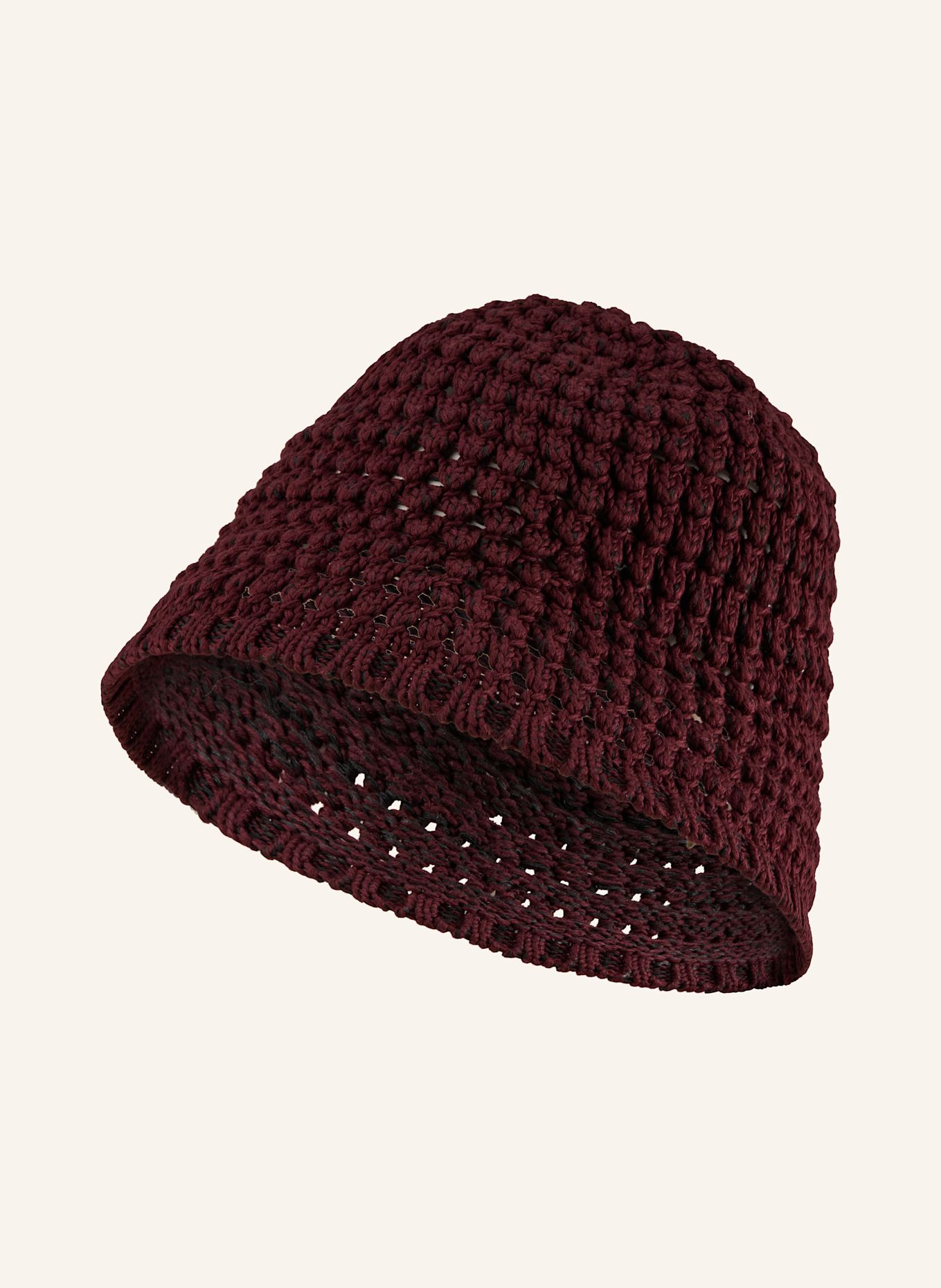 COS Bucket-Hat: DUNKELROT