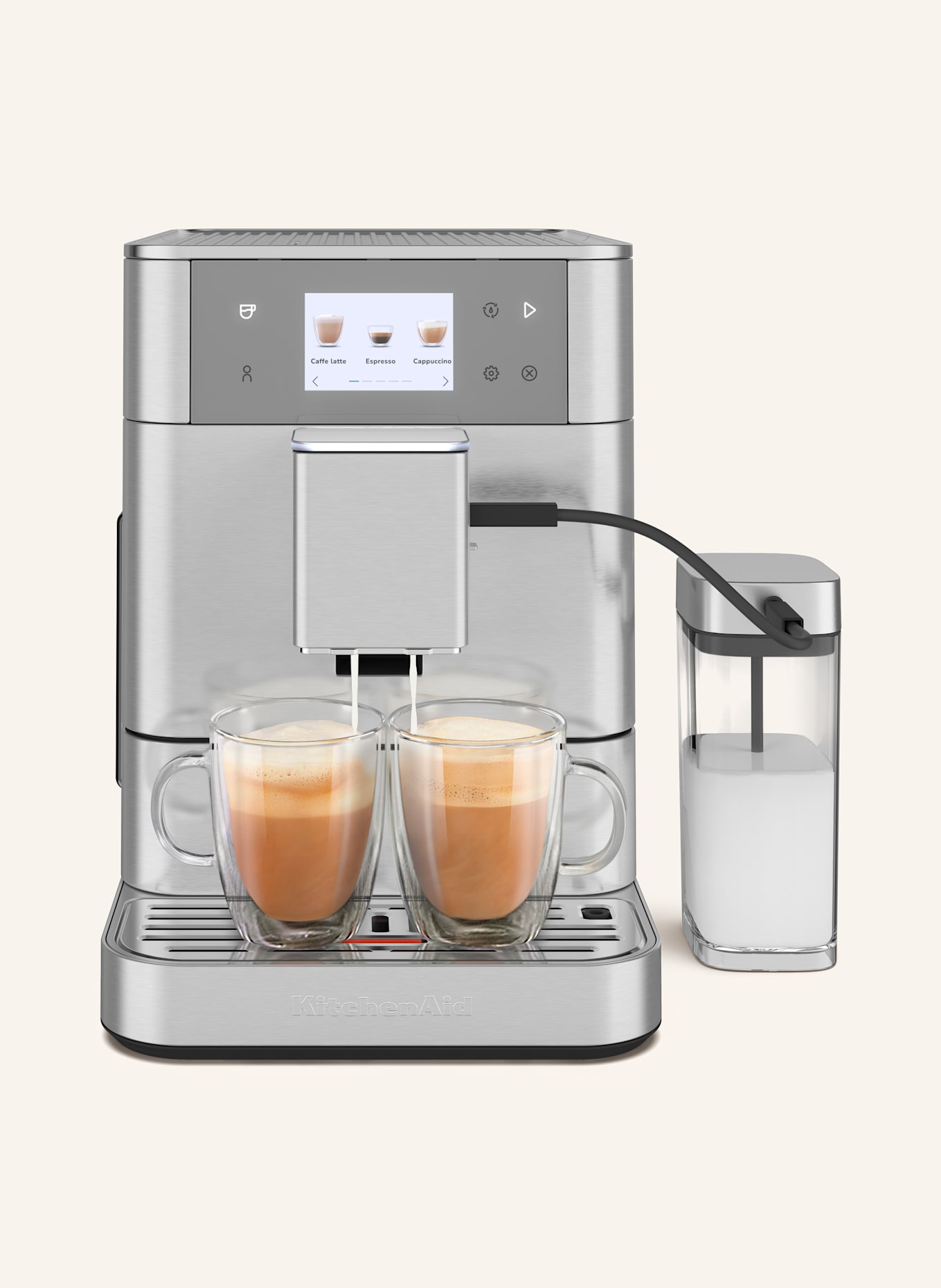 KitchenAid Kaffeevollautomat KF7: EDELSTAHL