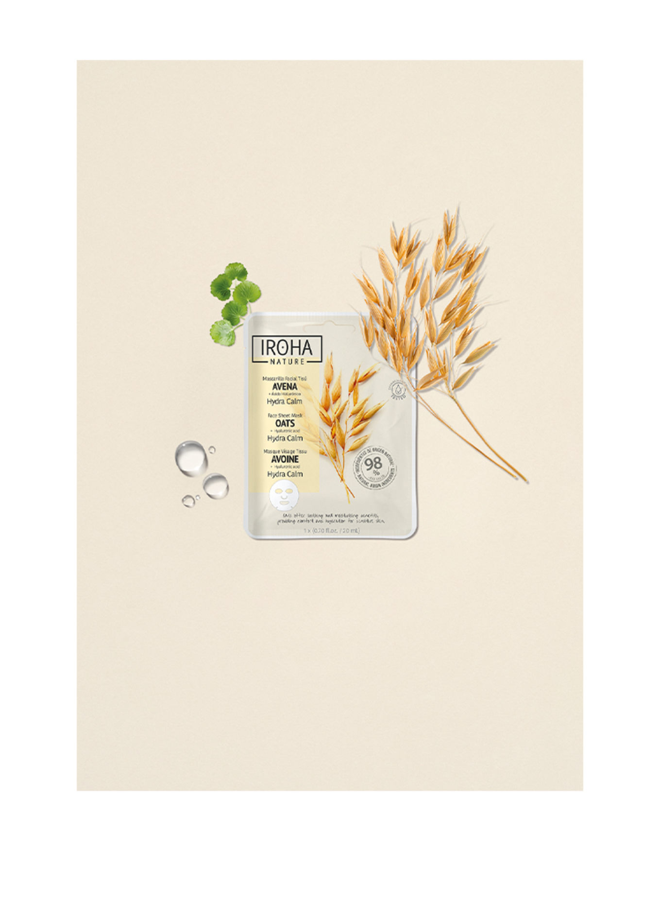 IROHA MASQUE VISAGE HYDRA CALM À L'AVOINE