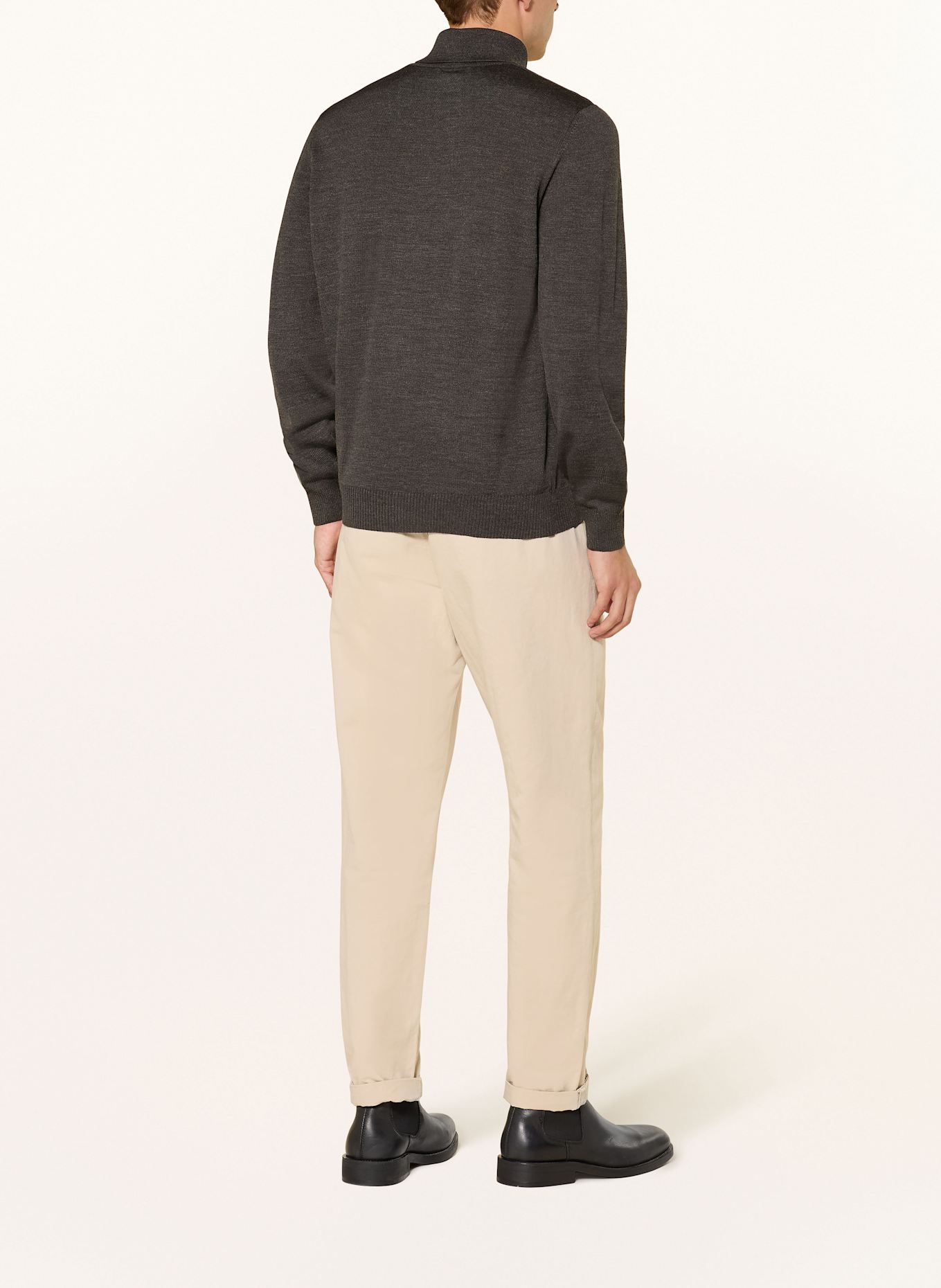 MAERZ MUENCHEN Rollkragenpullover: DUNKELGRAU