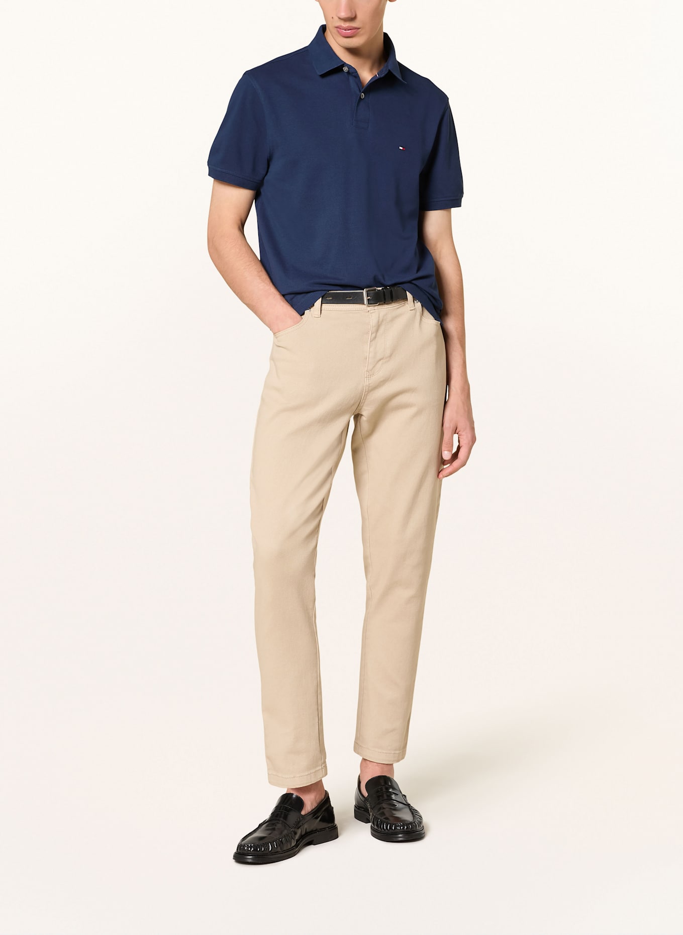 TOMMY HILFIGER Piqué-Poloshirt Regular Fit: DUNKELBLAU