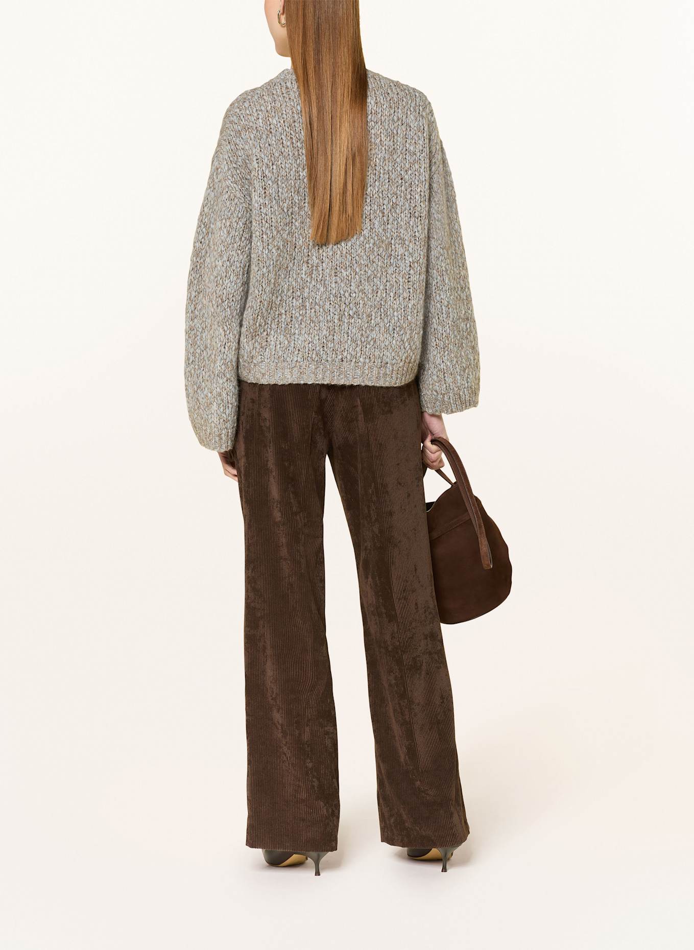 CAMBIO Marlenehose AMELIE aus Cord: DUNKELBRAUN