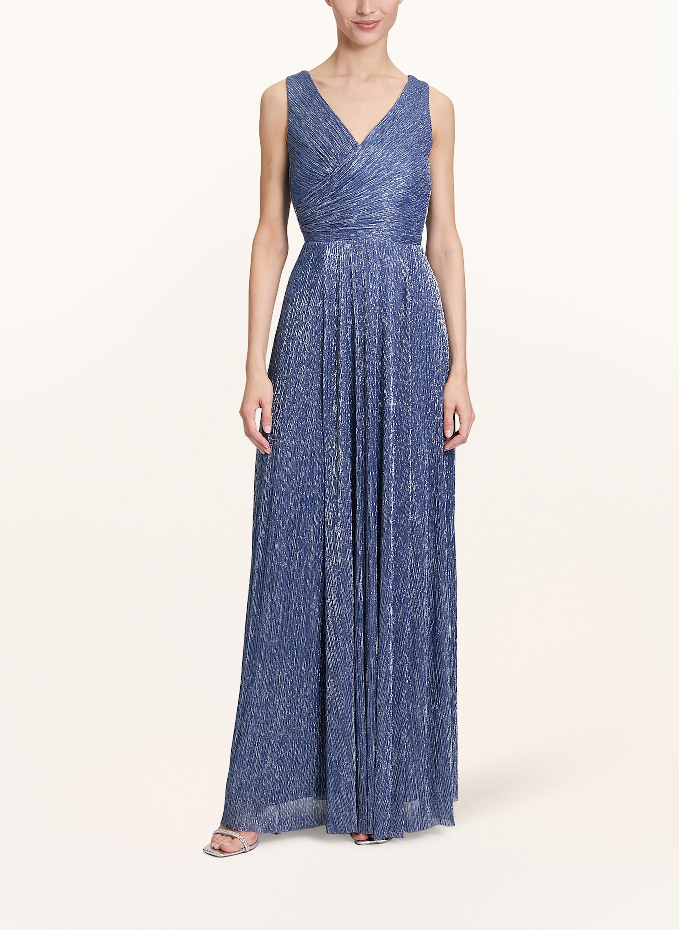 Vera Mont Abendkleid mit Glitzergarn: DUNKELBLAU / SILBER