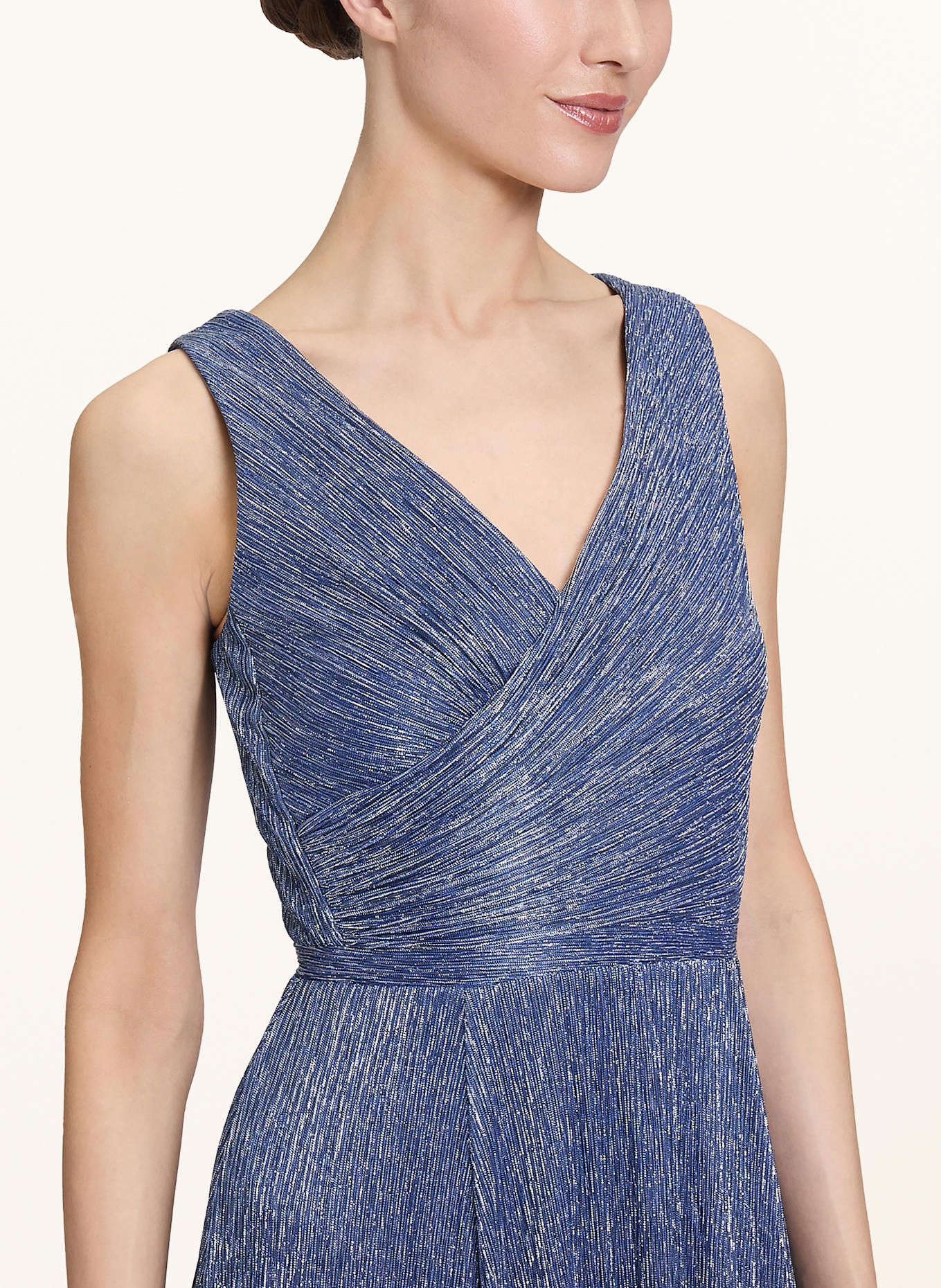 Vera Mont Abendkleid mit Glitzergarn: DUNKELBLAU / SILBER