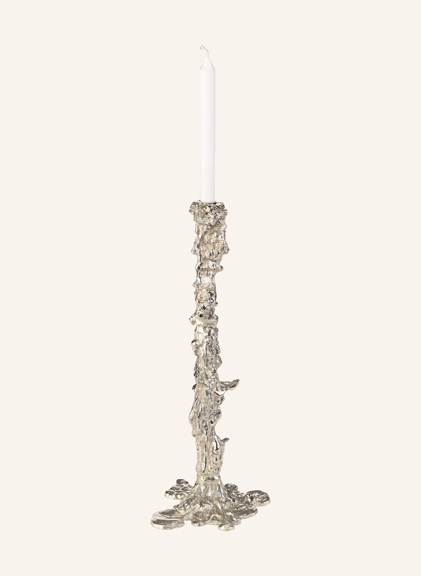 POLSPOTTEN Svícen DRIP XXL: STŘÍBRNÁ