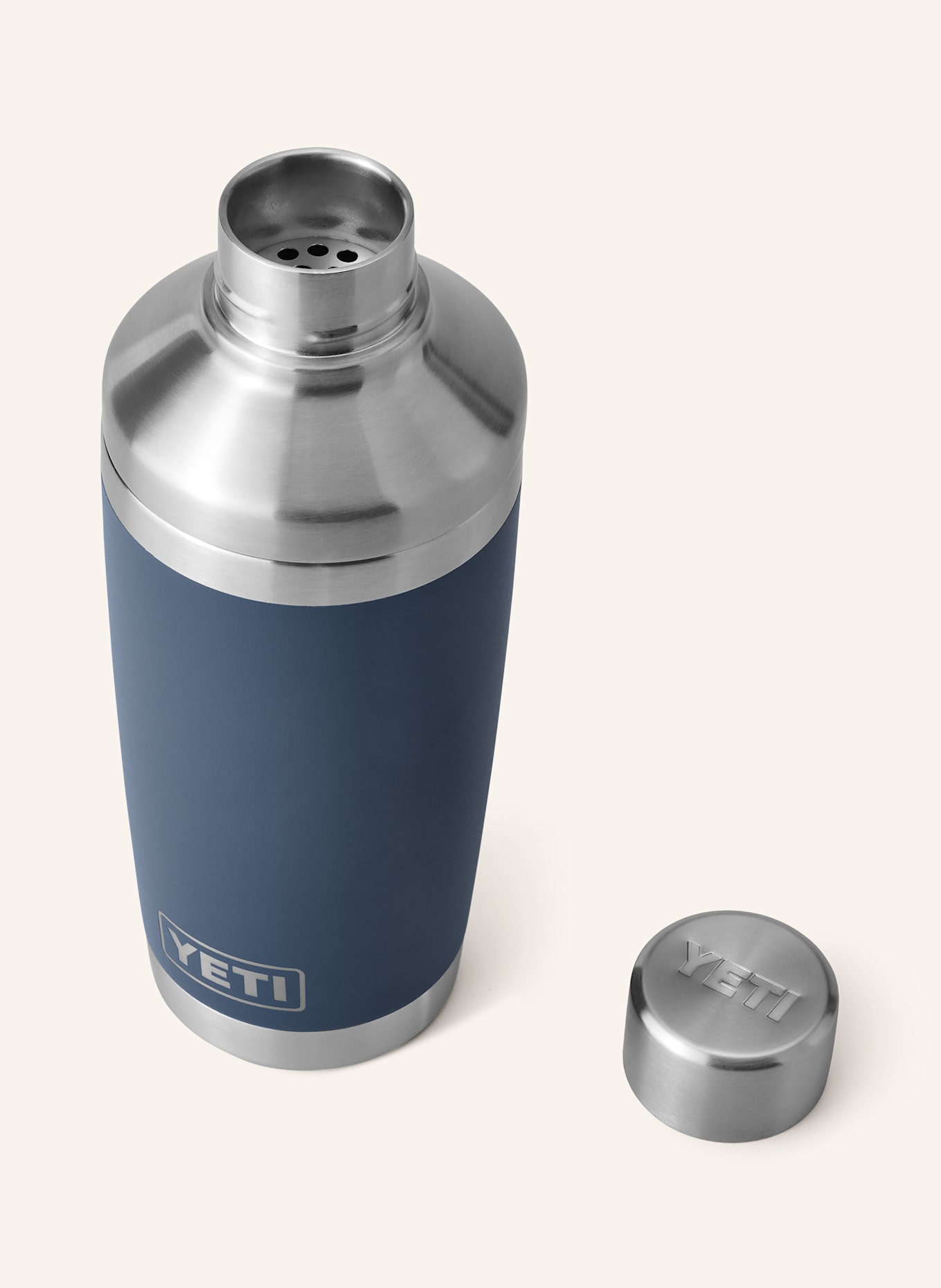 YETI Shaker do koktajli RAMBLER®: GRANATOWY / SREBRNY