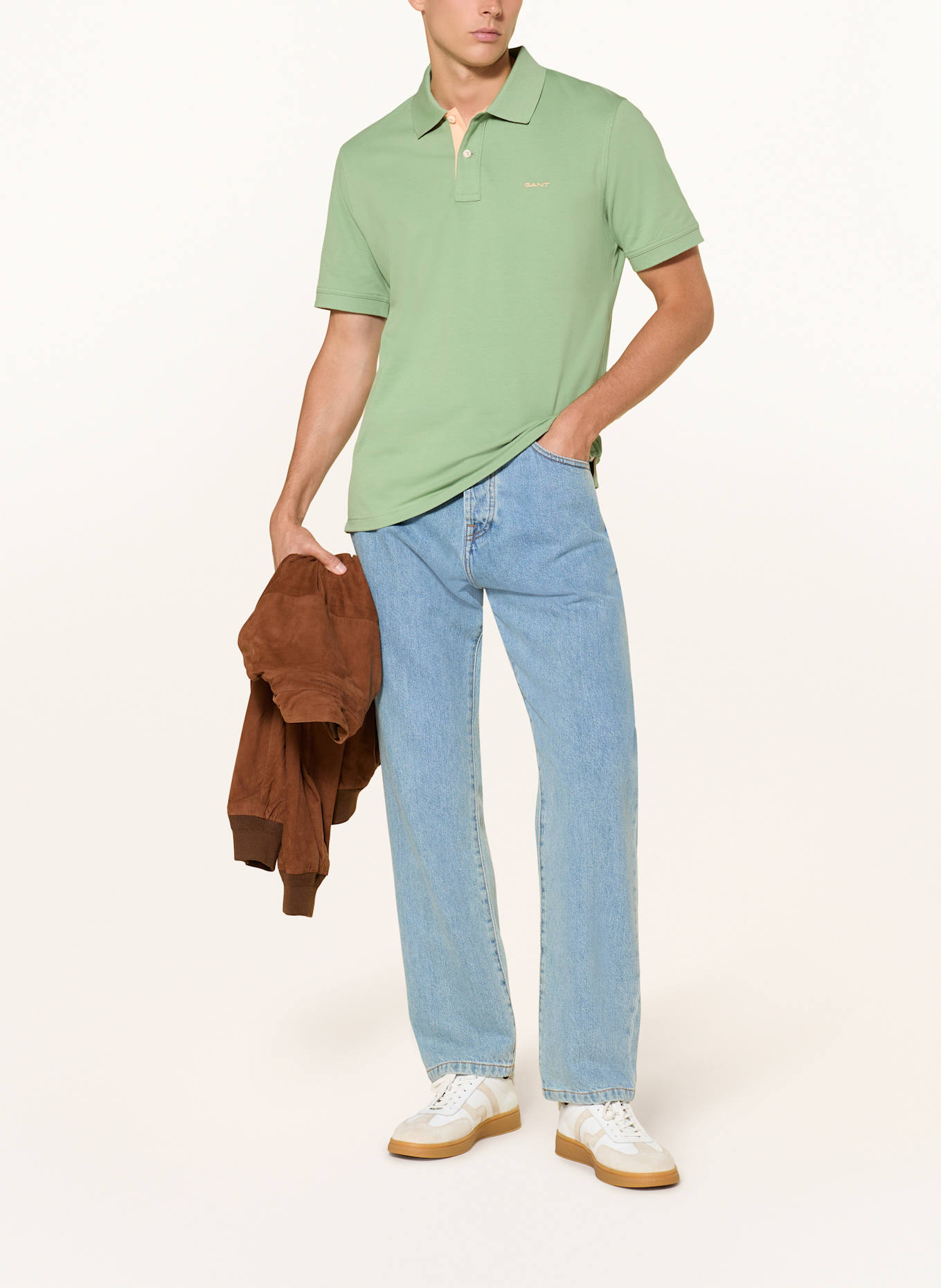 GANT Piqué-Poloshirt: HELLGRÜN