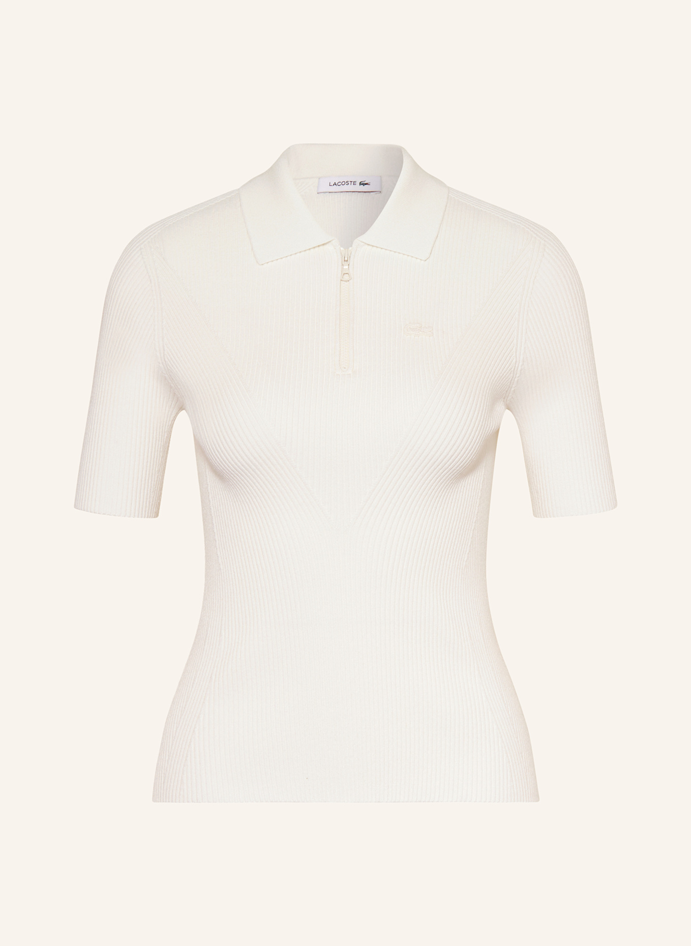 LACOSTE Strickshirt: ECRU