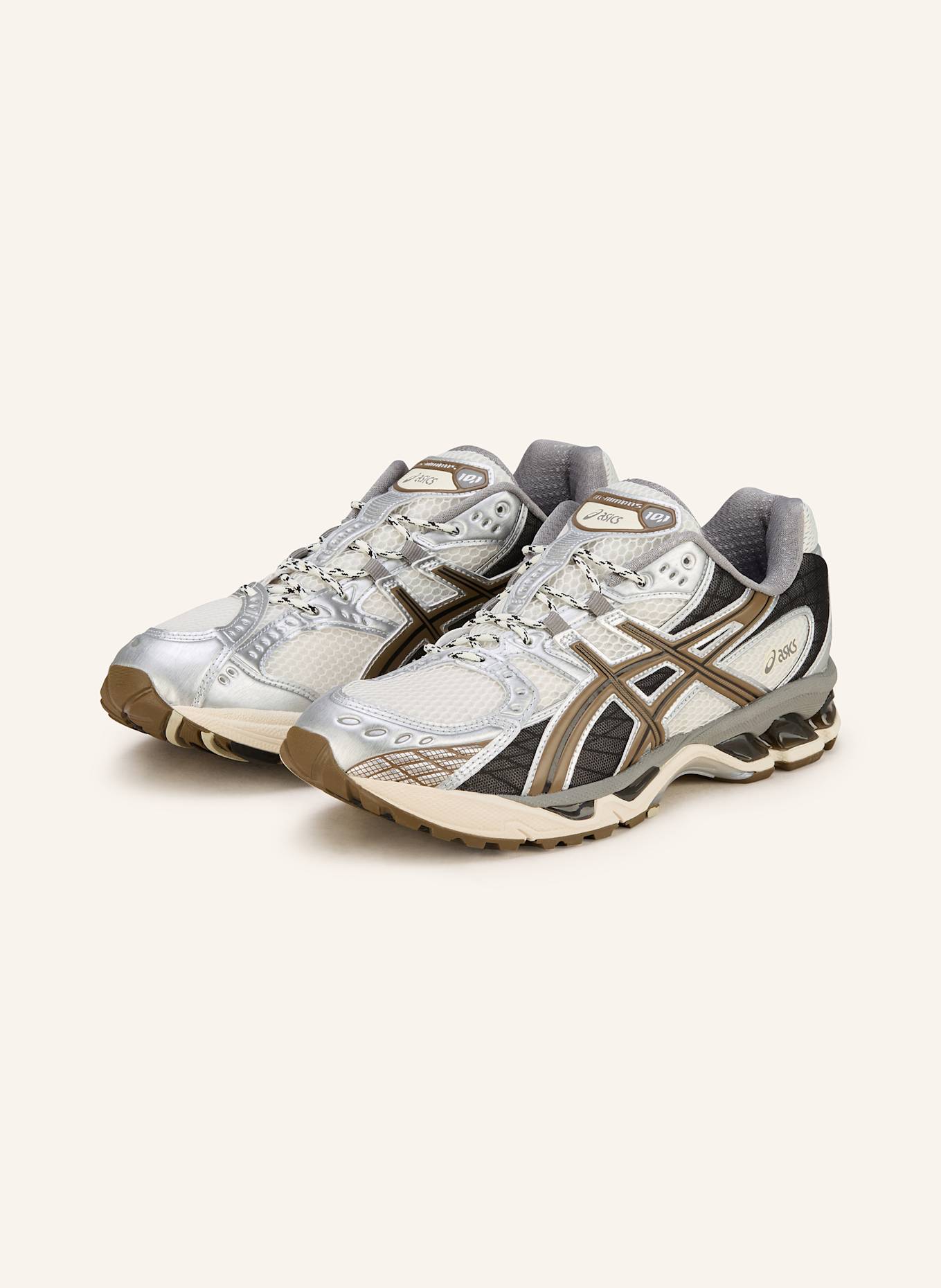 ASICS Sneaker GEL-NIMBUS 10.1: SILBER/ DUNKELGRAU/ KHAKI