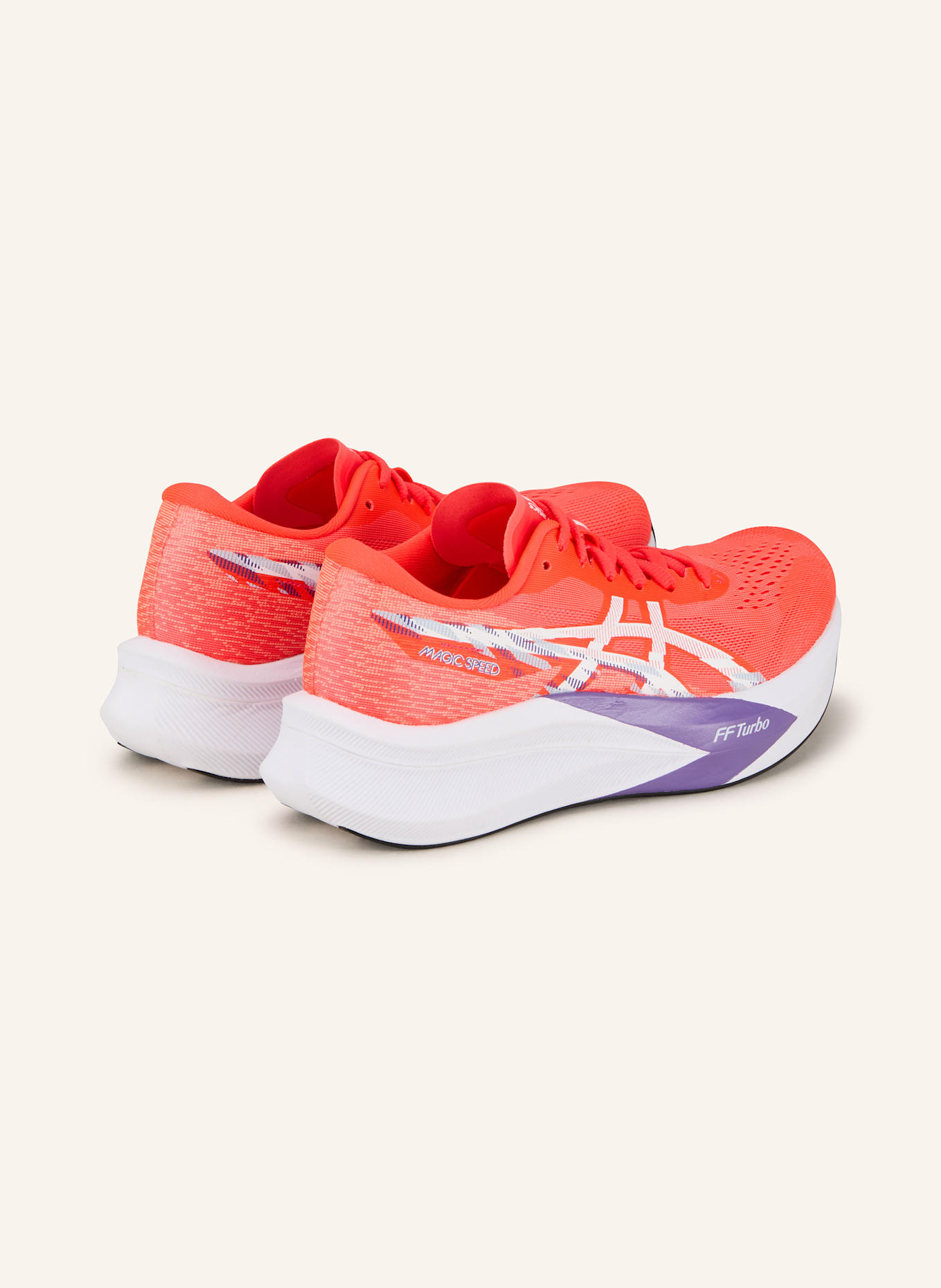 ASICS Laufschuhe MAGIC SPEED 4: NEONROT/ WEISS