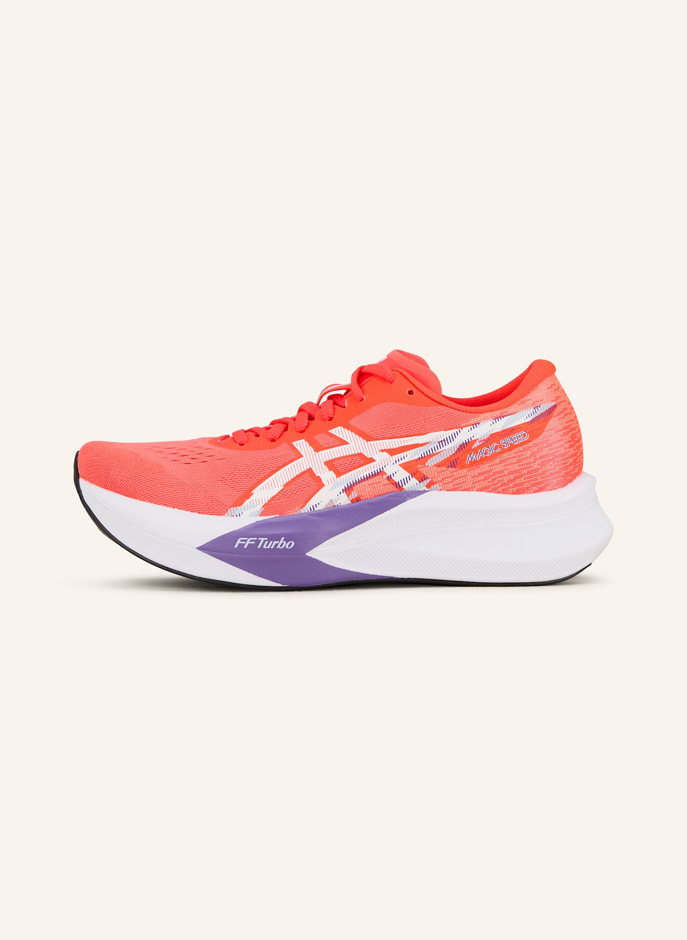 ASICS Laufschuhe MAGIC SPEED 4: NEONROT/ WEISS