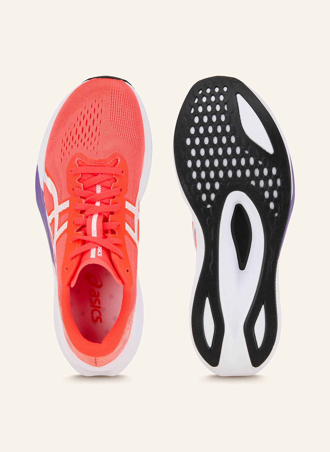 ASICS Laufschuhe MAGIC SPEED 4: NEONROT/ WEISS