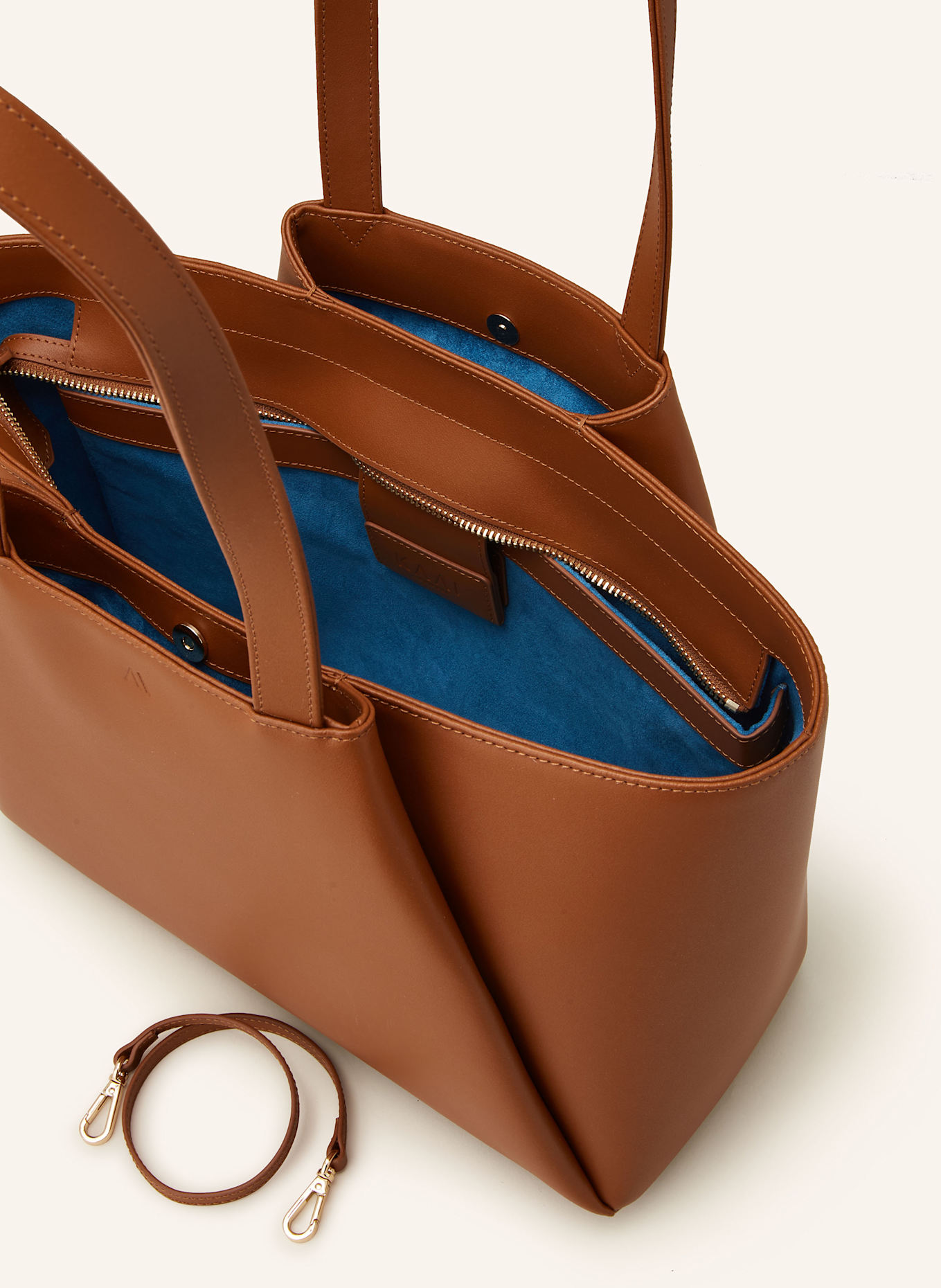 KAAI Shopper MIDI PYRAMID: COGNAC