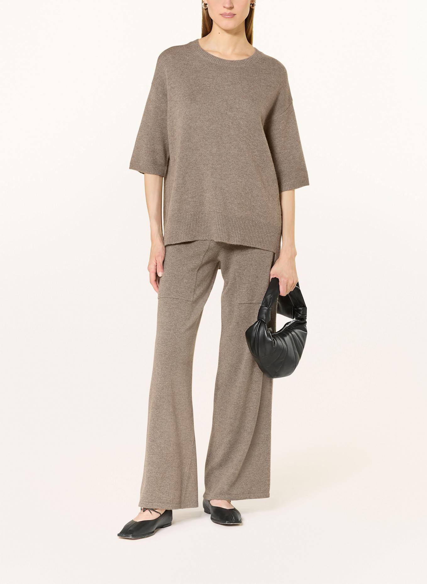LISA YANG Strickshirt CAMILLE aus Cashmere: TAUPE