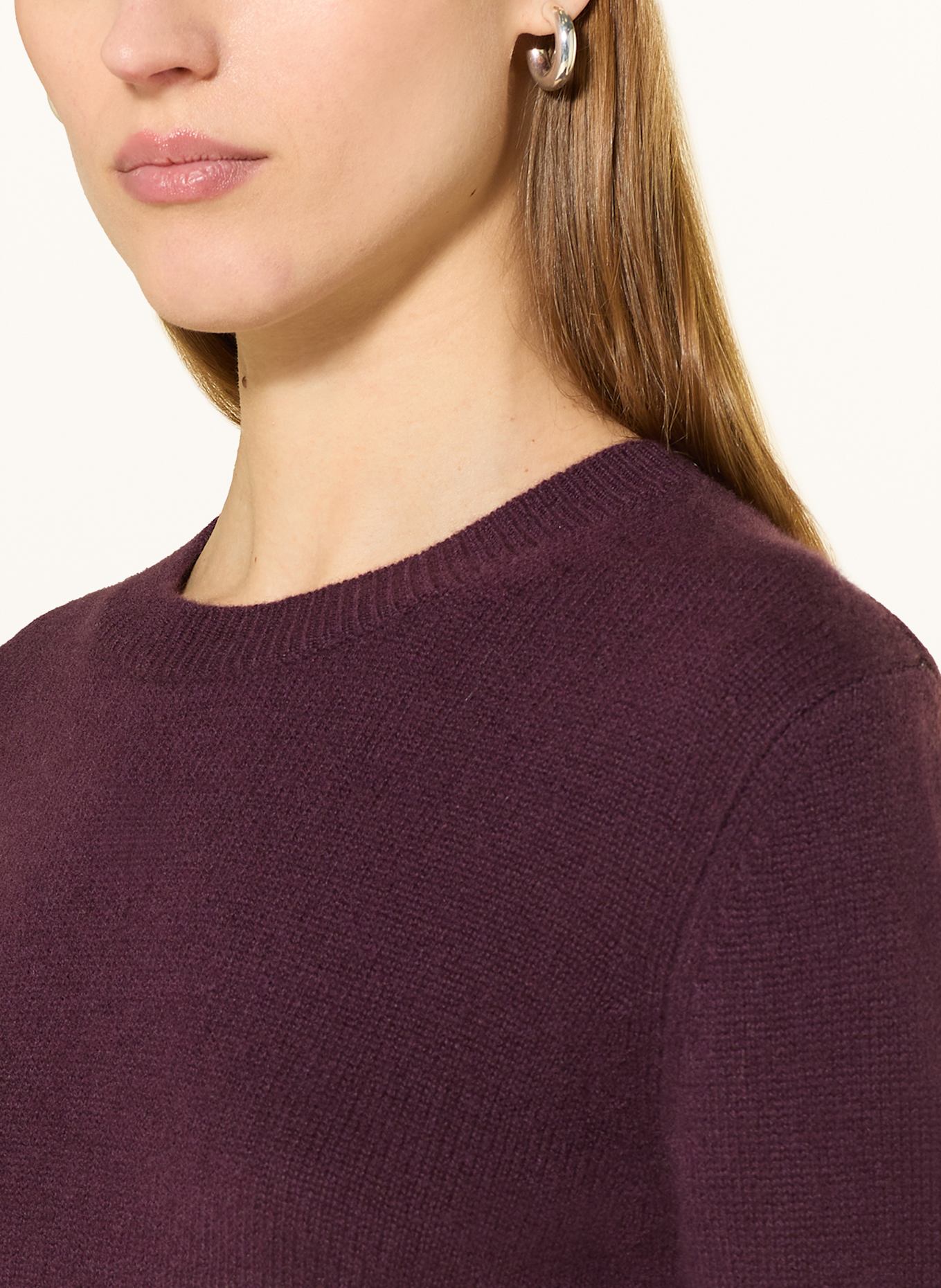 LISA YANG Cashmere-Pullover MABLE: DUNKELLILA