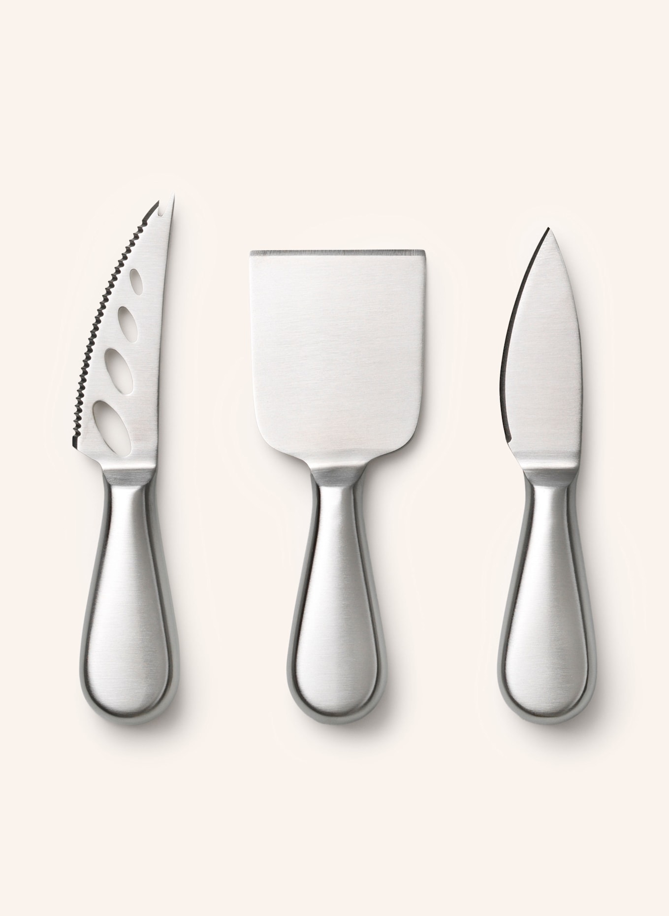 PRINTWORKS 3-tlg. Käsemesser-Set THE ESSENTIALS: CREME / ORANGE / SILBER