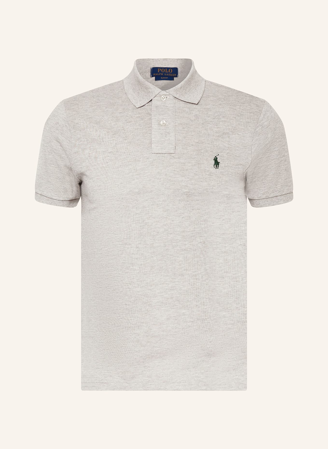 POLO RALPH LAUREN Piqué-Poloshirt Slim Fit: HELLGRAU