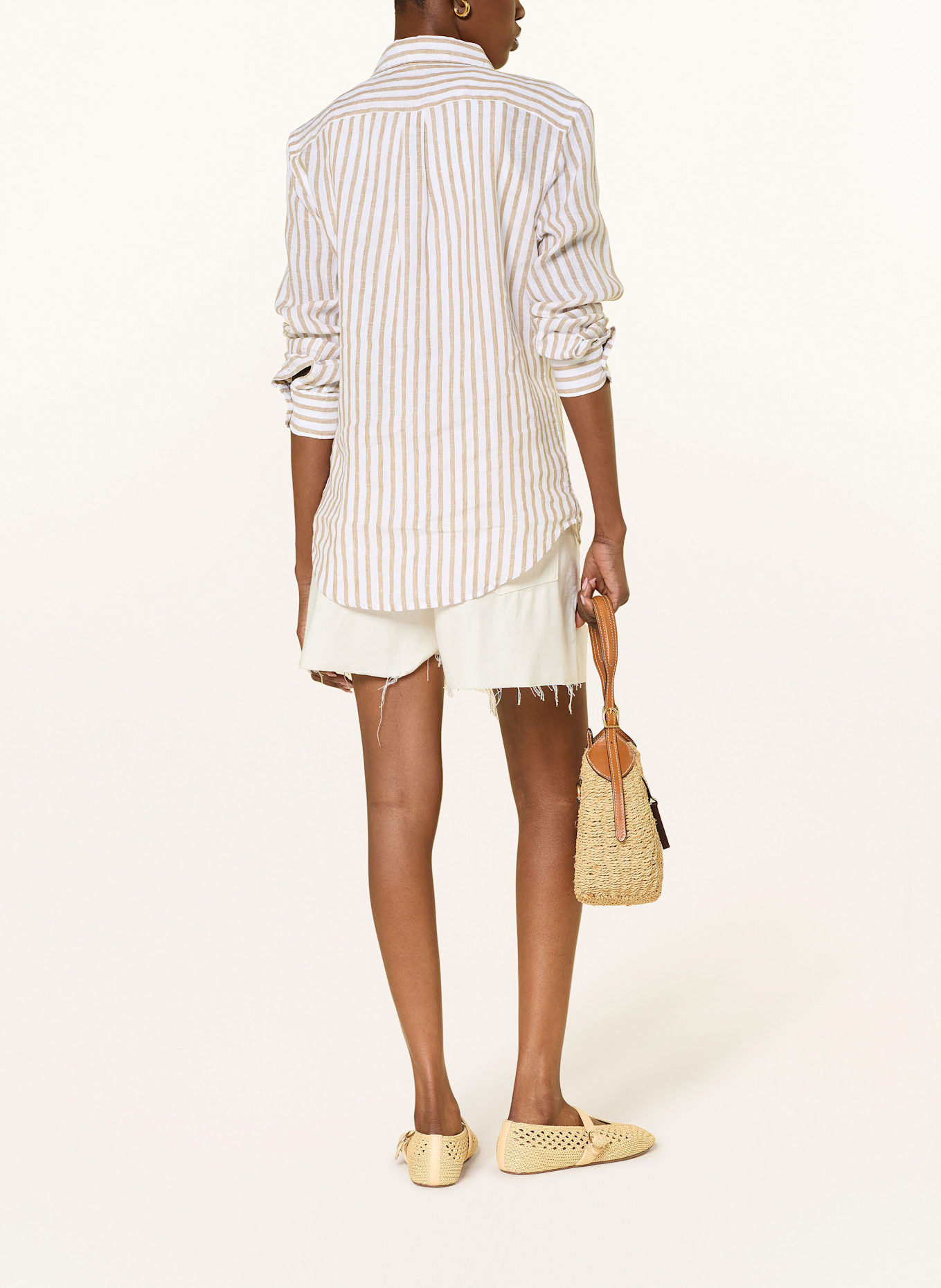 POLO RALPH LAUREN Hemdbluse aus Leinen: CREME / BEIGE