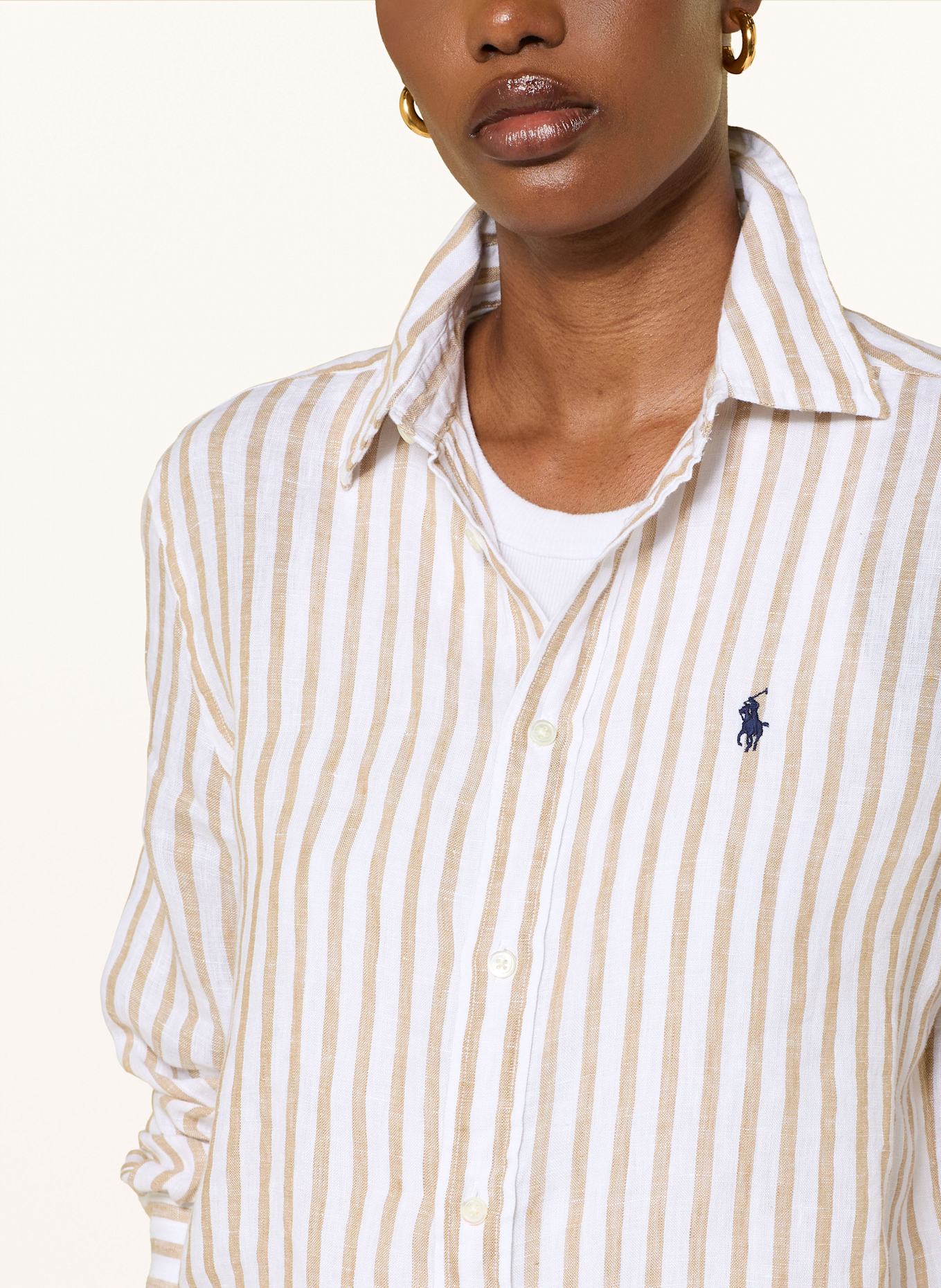 POLO RALPH LAUREN Hemdbluse aus Leinen: CREME / BEIGE