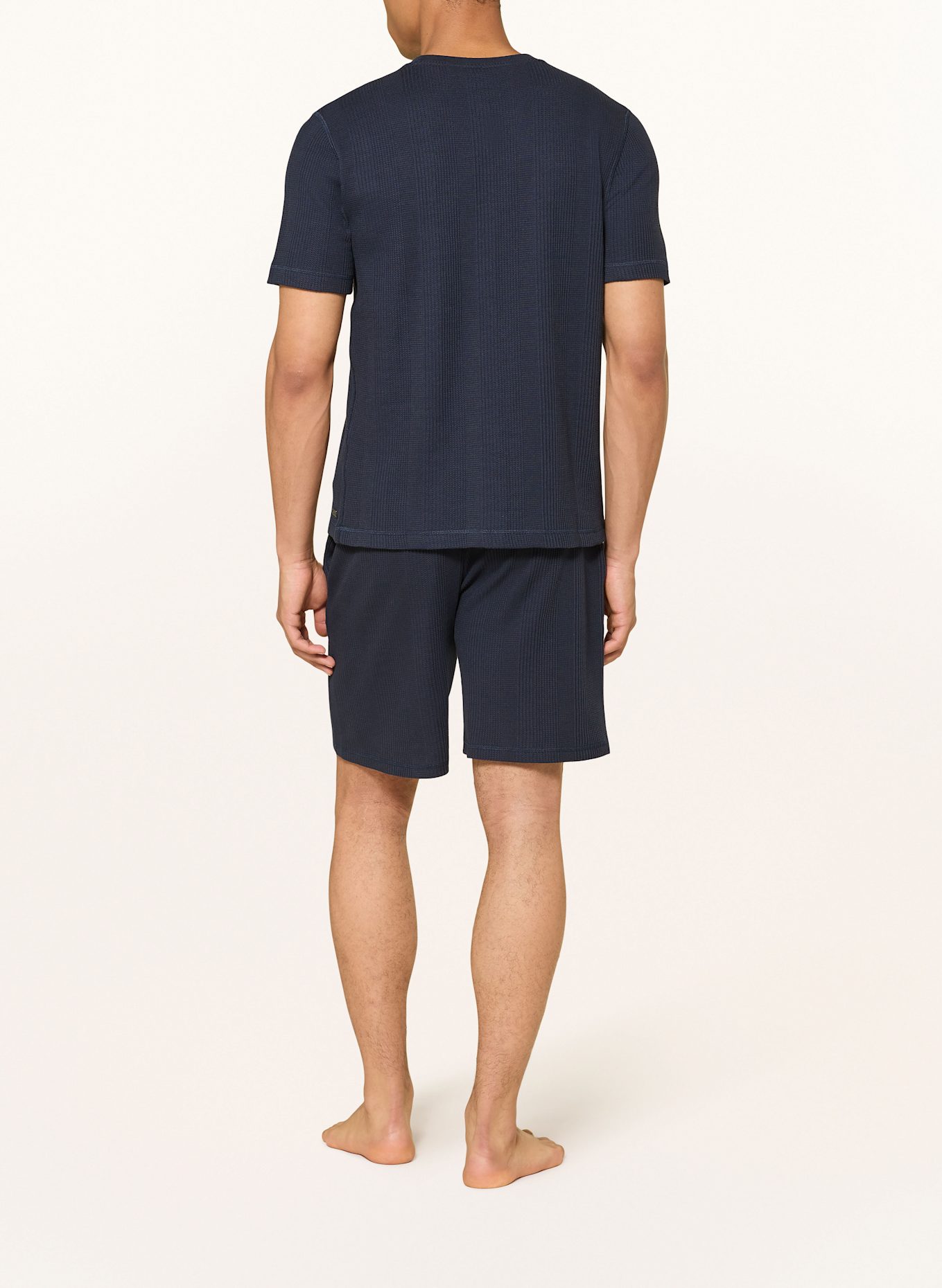 BOSS Schlafshirt STRUCTURE: DUNKELBLAU