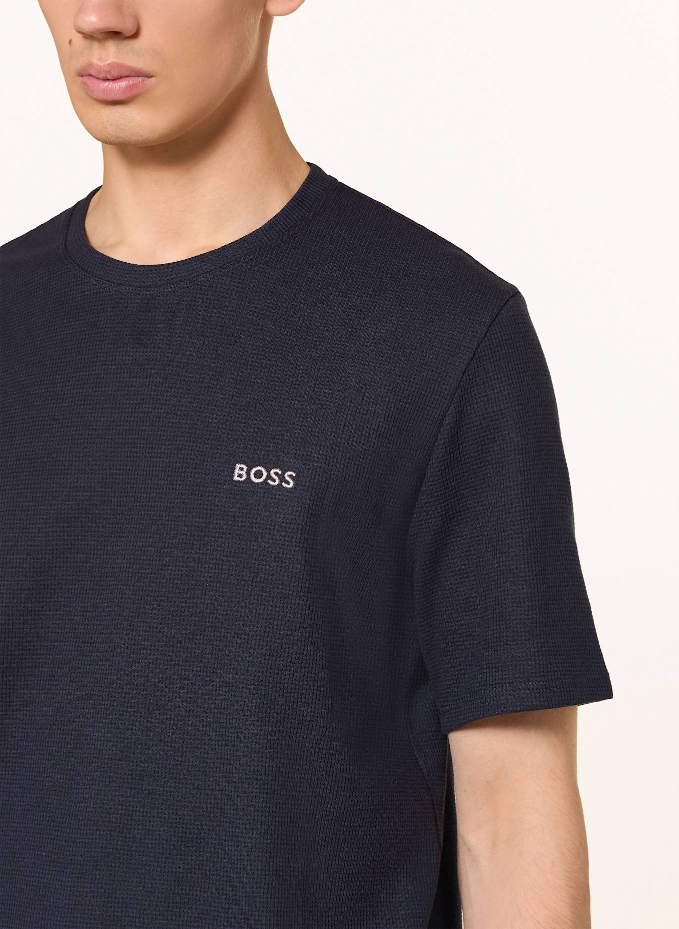 BOSS Schlafshirt: DUNKELBLAU